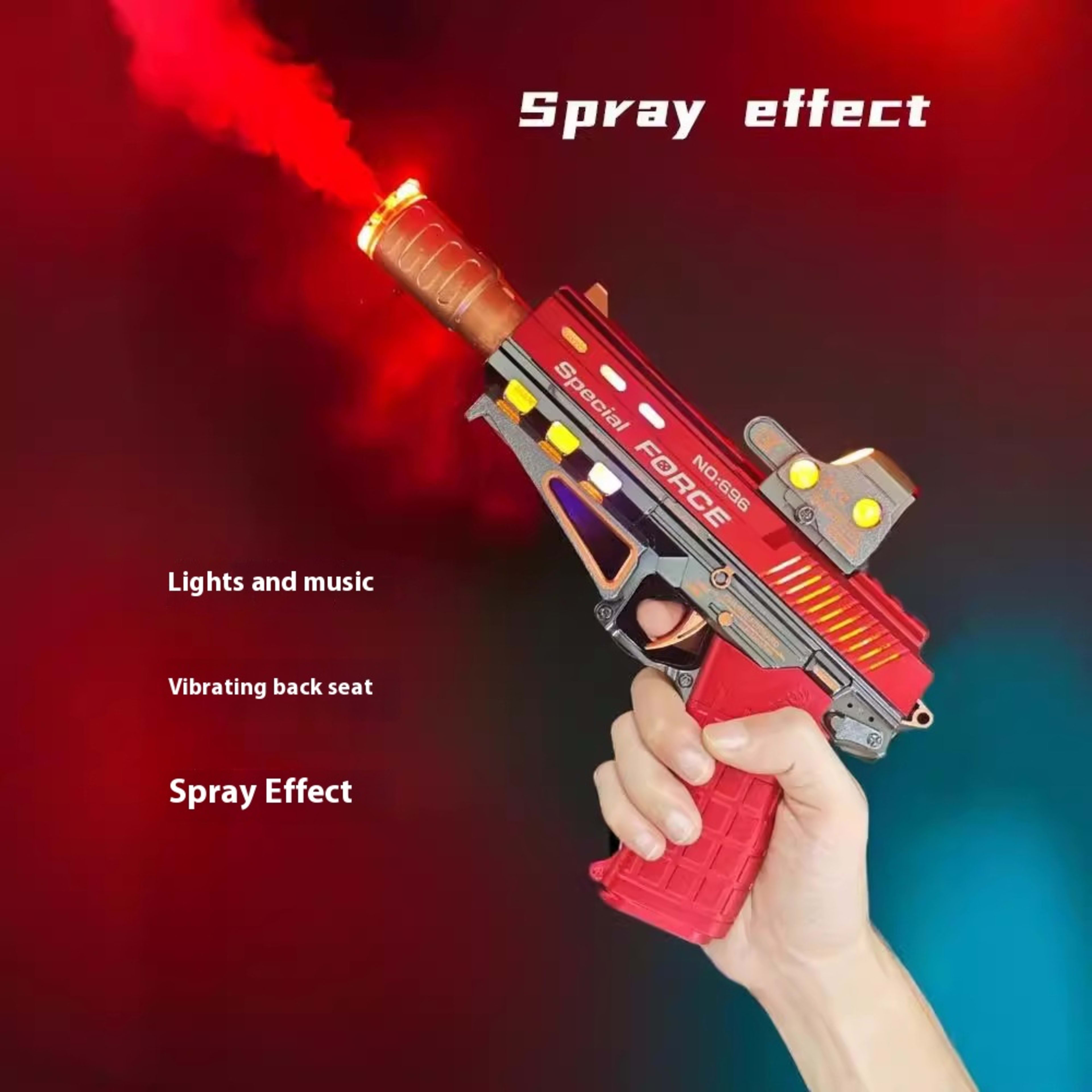 Children's Electric Spray Toy Gun Little Boys Luminous Sound Music Shock 1-2-3 Years Old Left Wheel 6