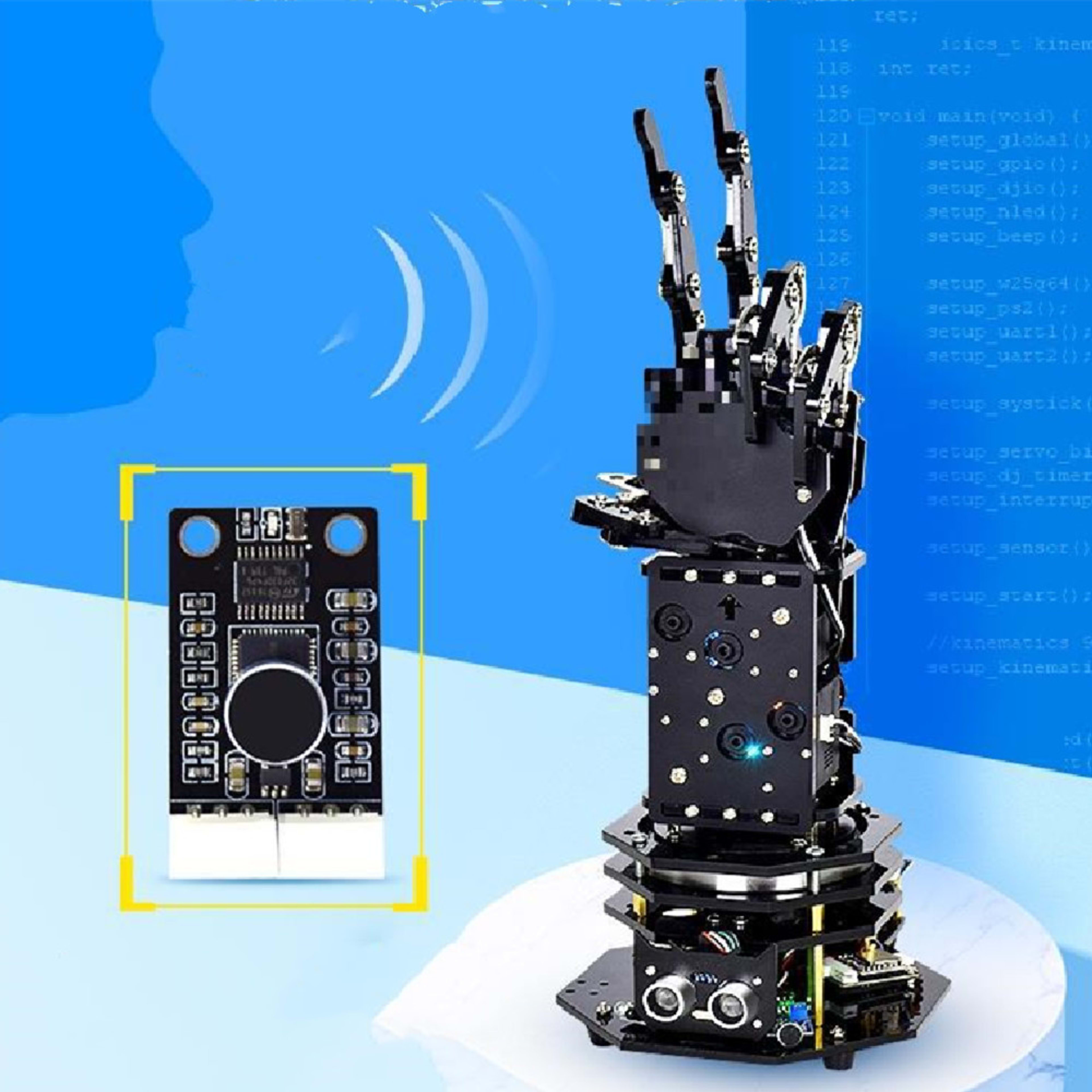 Bionic Mechanical Programming Palm Gloves Robot Mechanical Arm Hand Claw 12