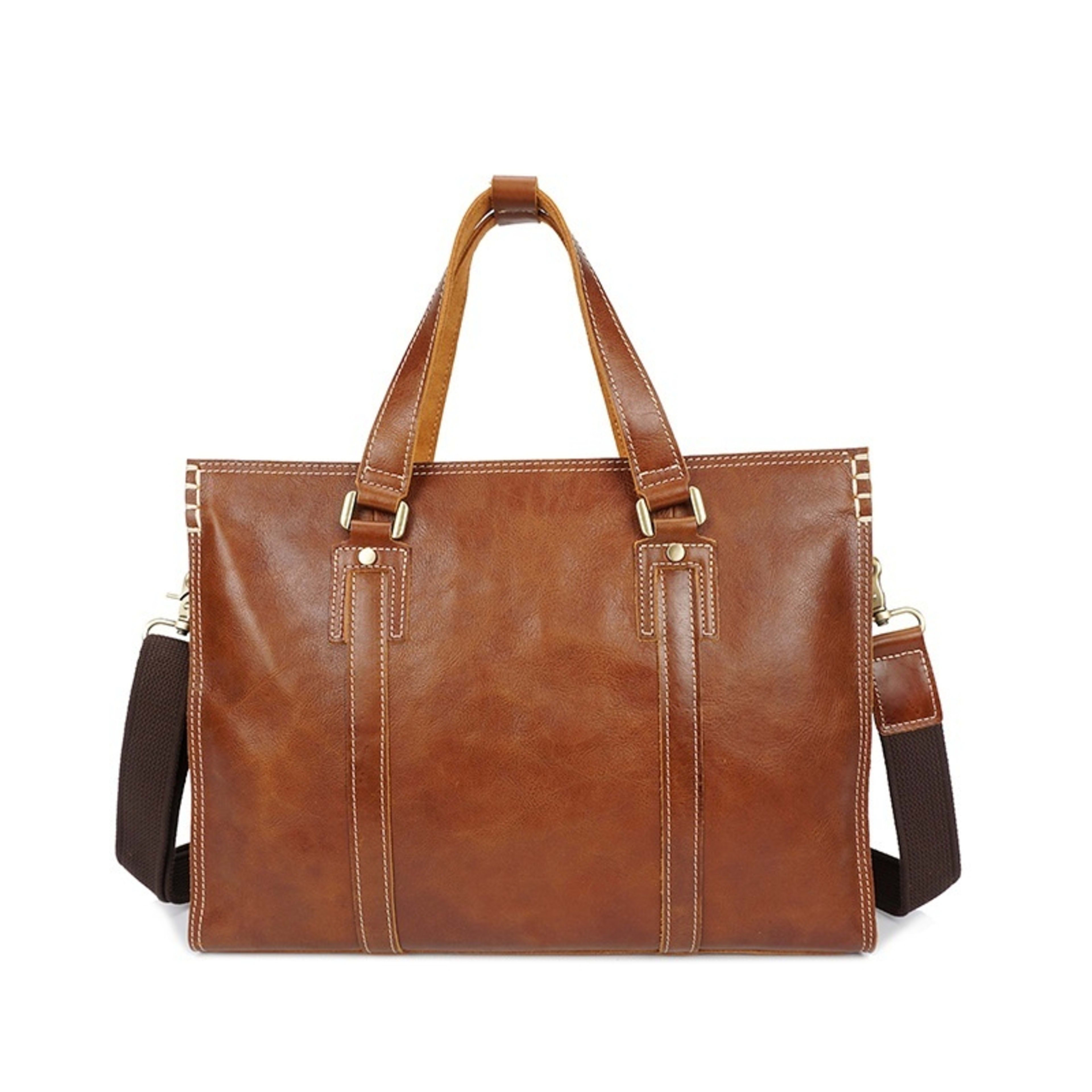First Layer Cowhide Oily Leather Shoulder Messenger Bag 2