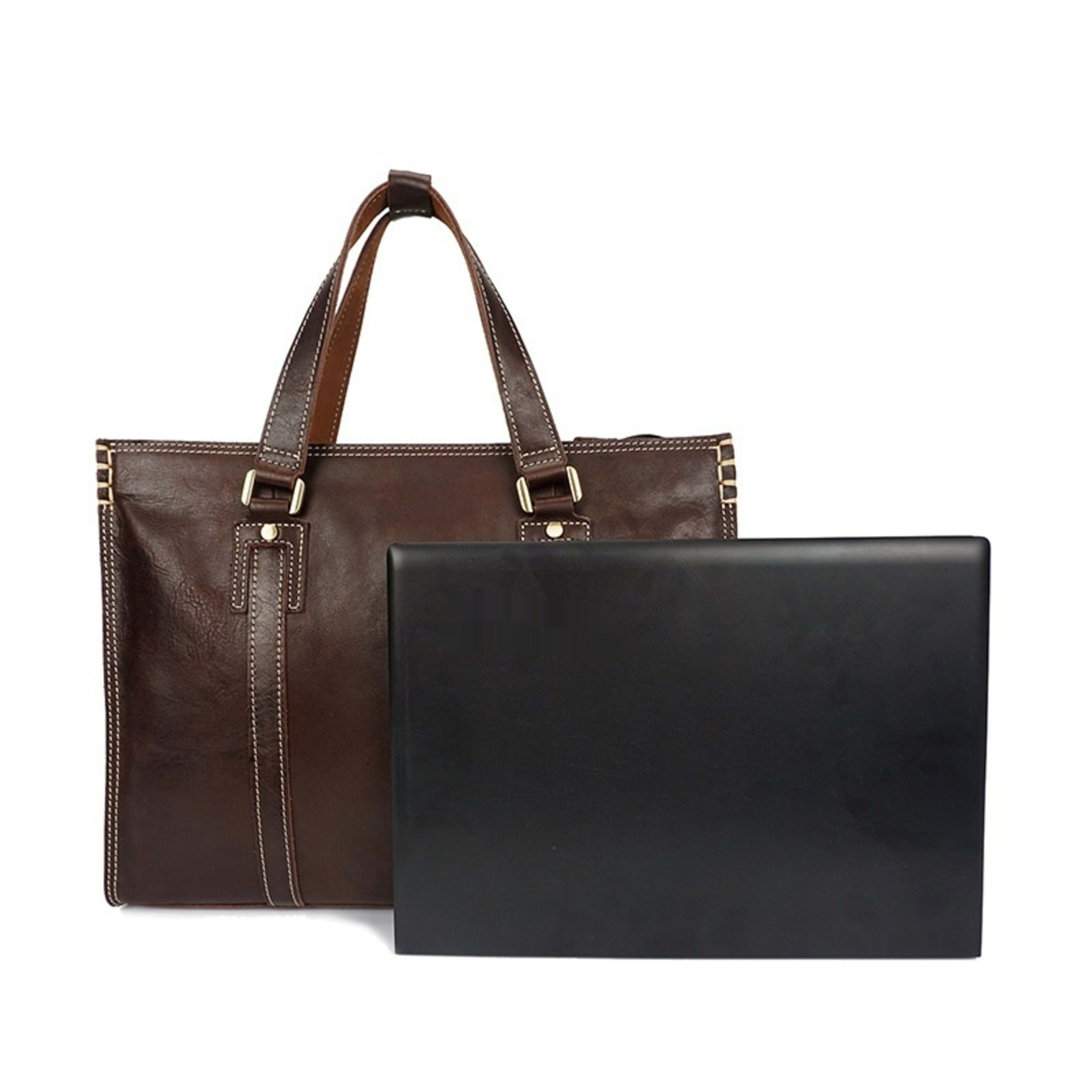 First Layer Cowhide Oily Leather Shoulder Messenger Bag 1