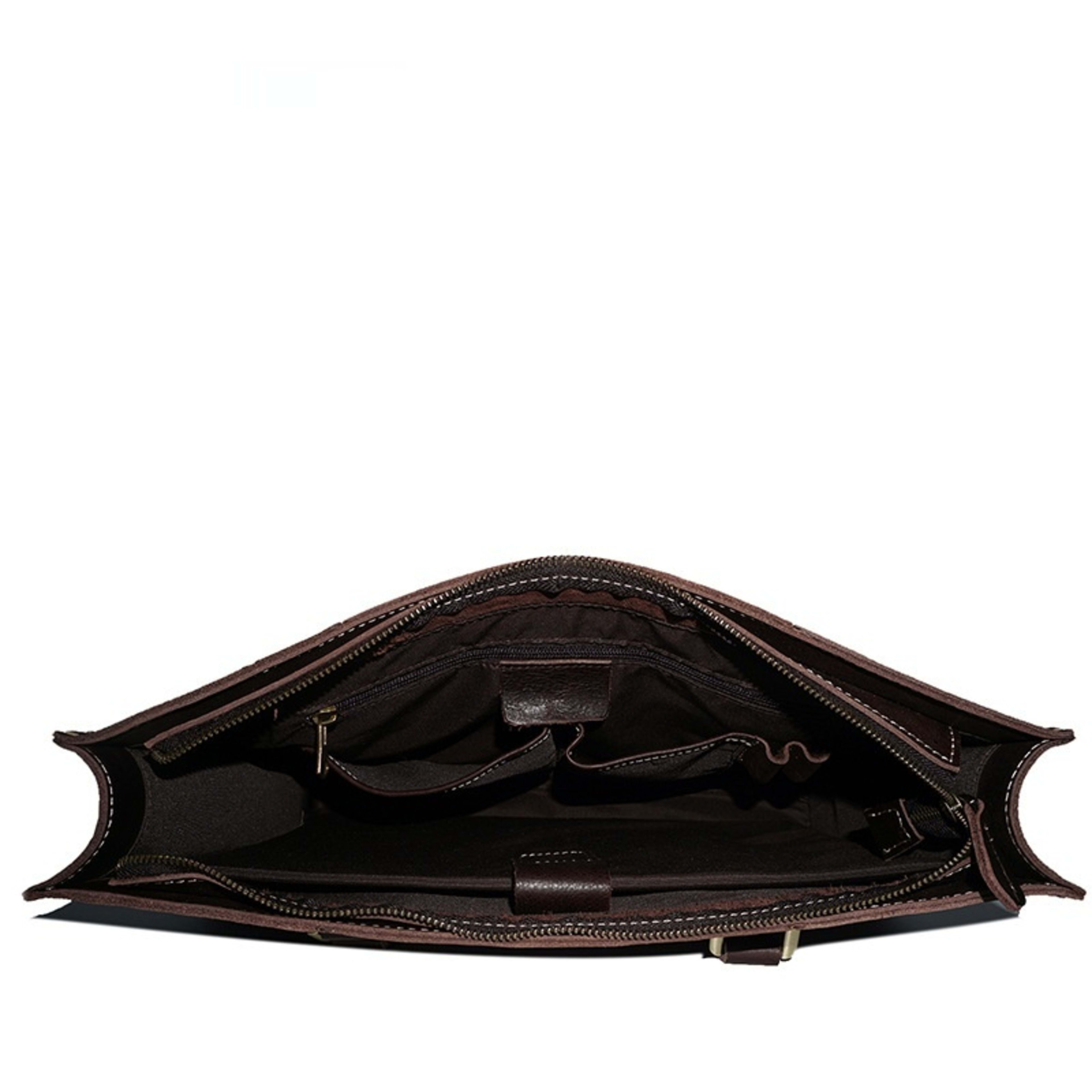 First Layer Cowhide Oily Leather Shoulder Messenger Bag 3
