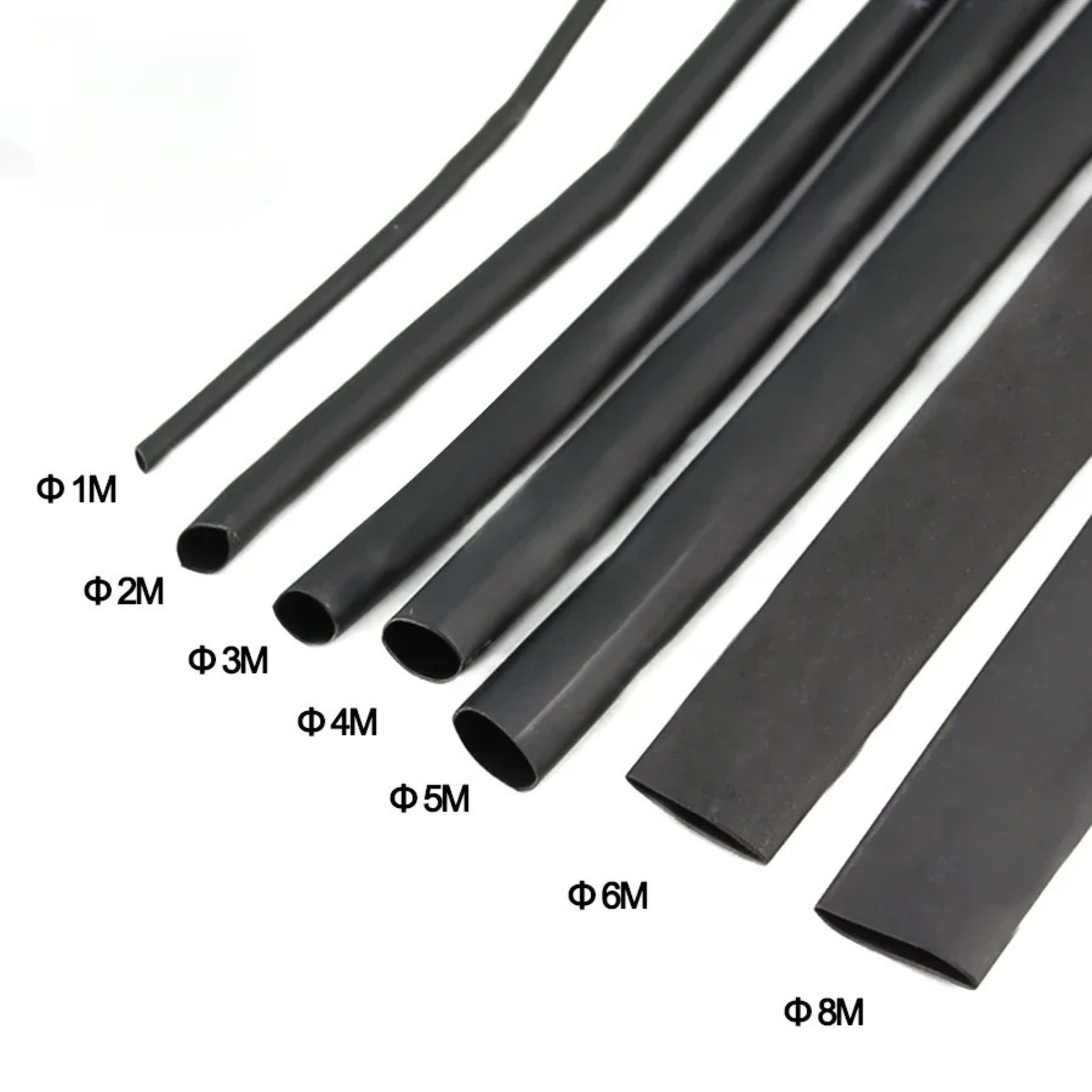 2 Times Black Heat Shrink Tube Kit D Flame Retardant Waterproof Heat Shrinkable Cable And USB Cable