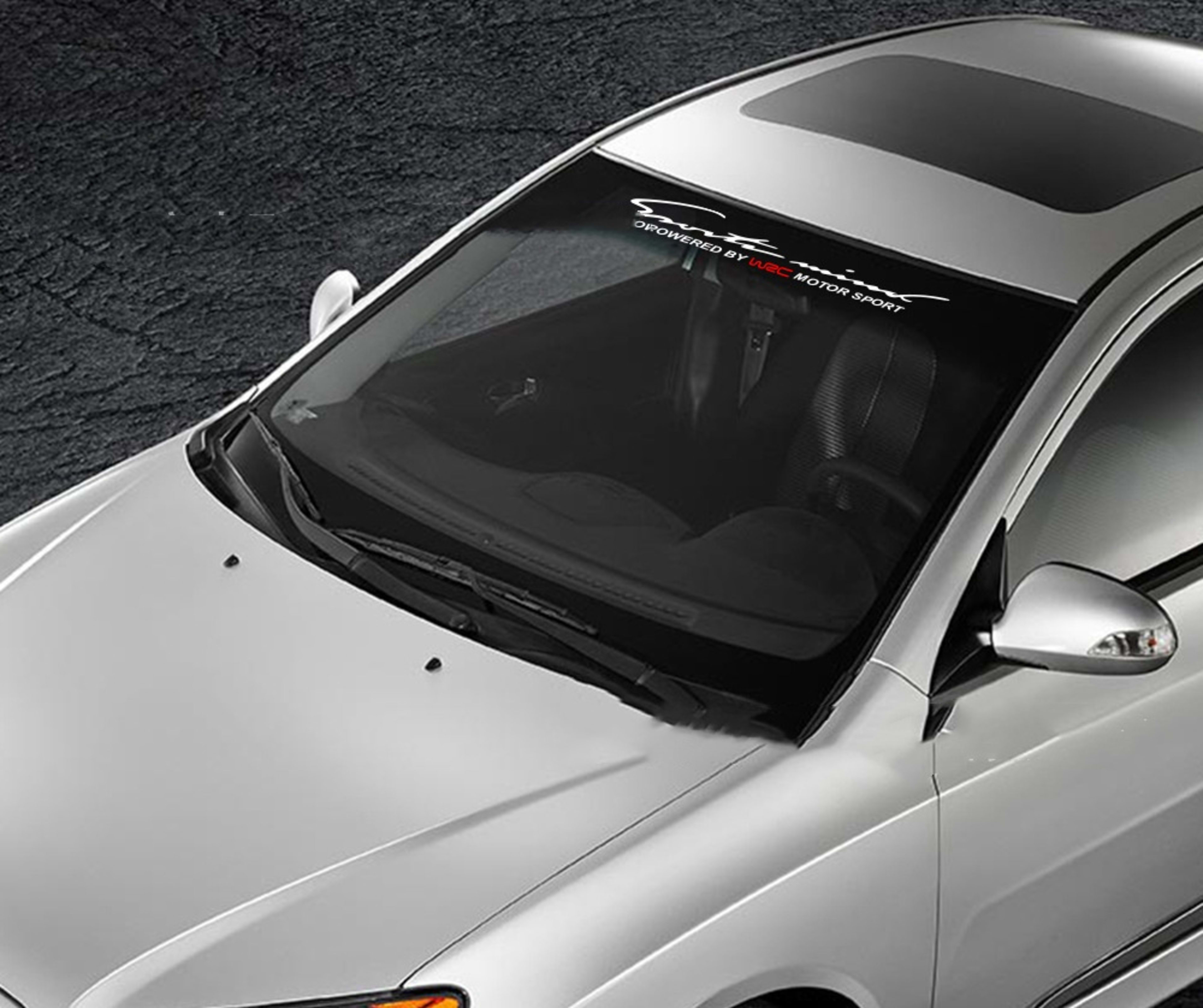Car Front And Rear Windshield Glass Decorative Sticker Label Sport Cool Modification English Decal
