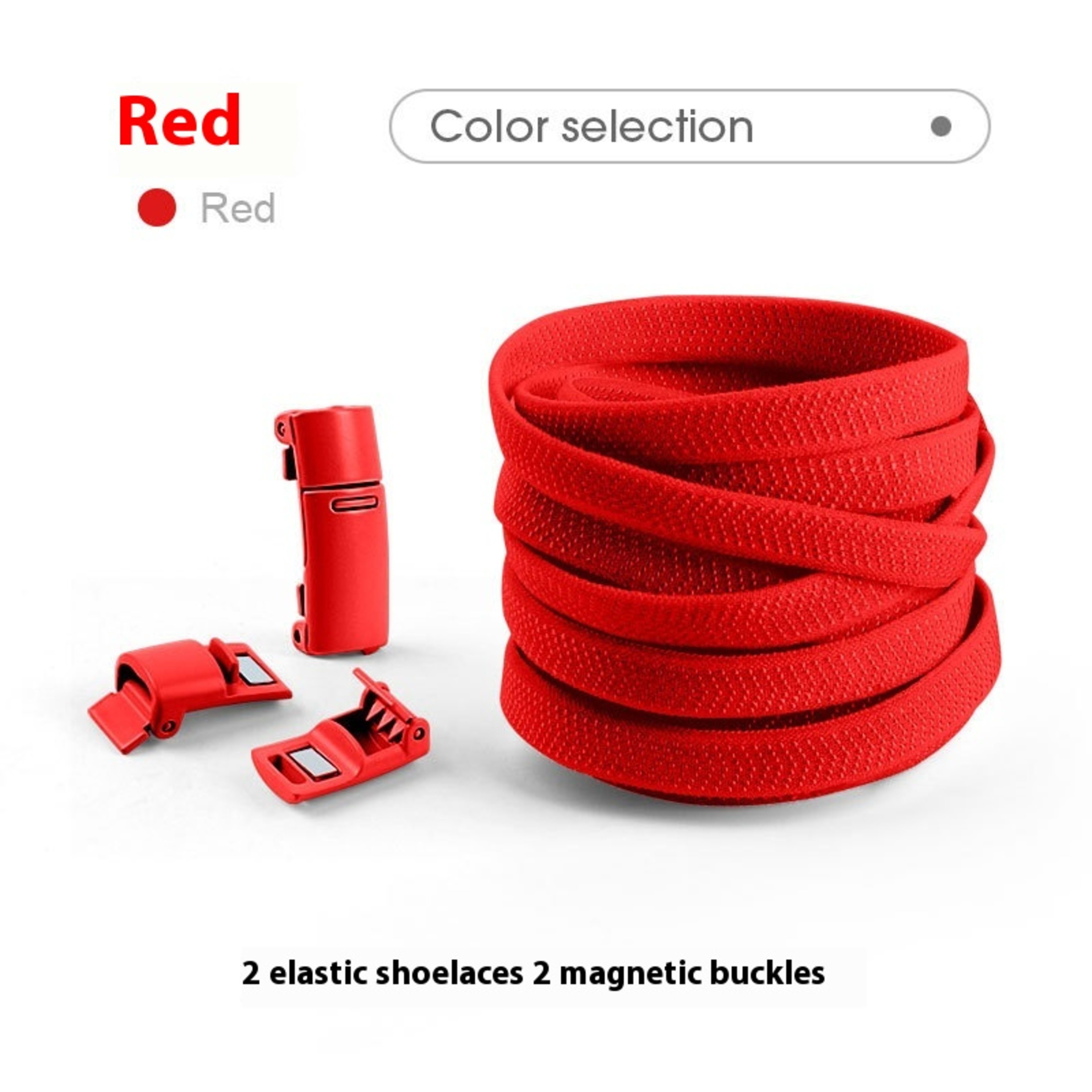 Lazy Free Shoelace Buckle Elastic Tighten Rope Free Binding Magnetic Buckle Holder 7