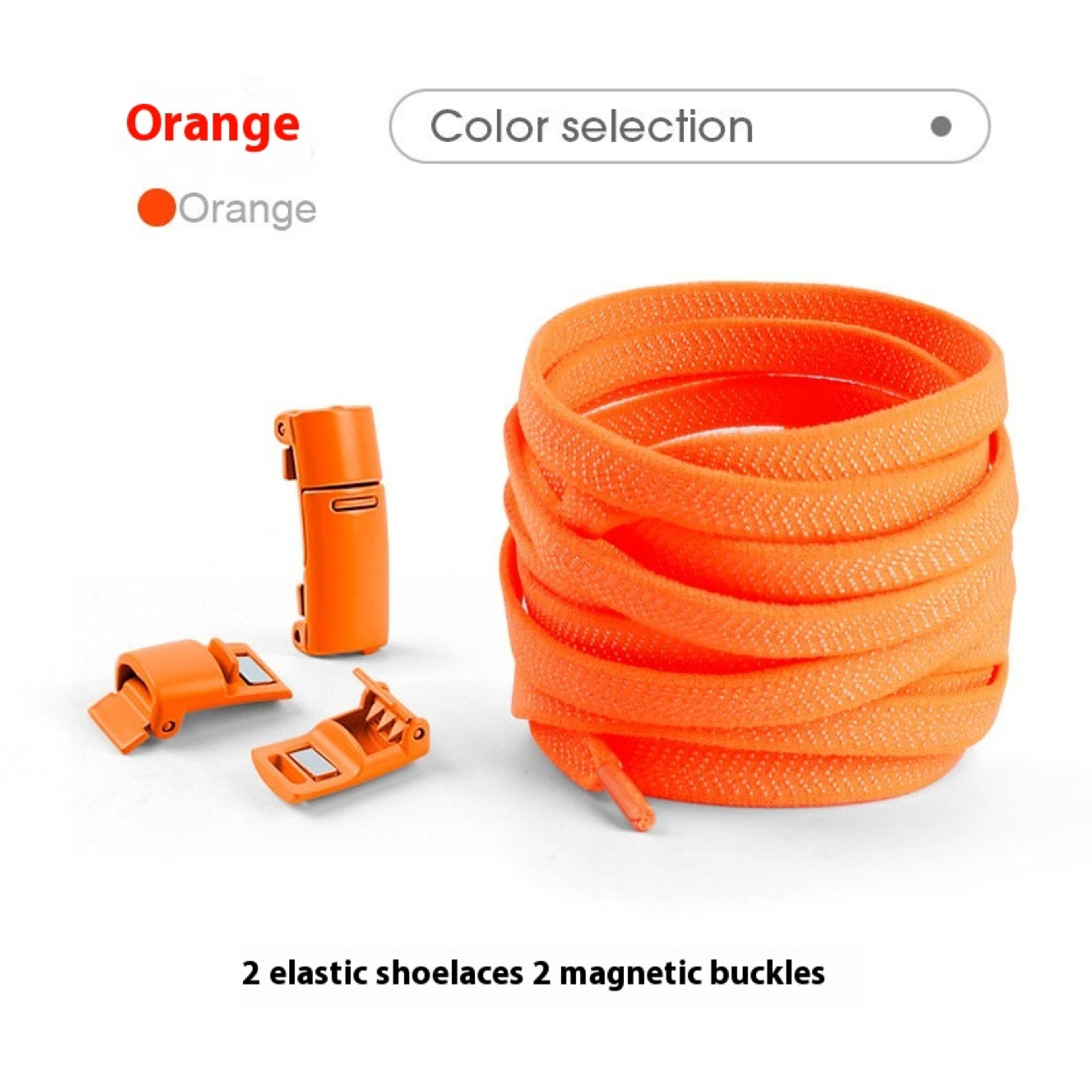 Lazy Free Shoelace Buckle Elastic Tighten Rope Free Binding Magnetic Buckle Holder 2