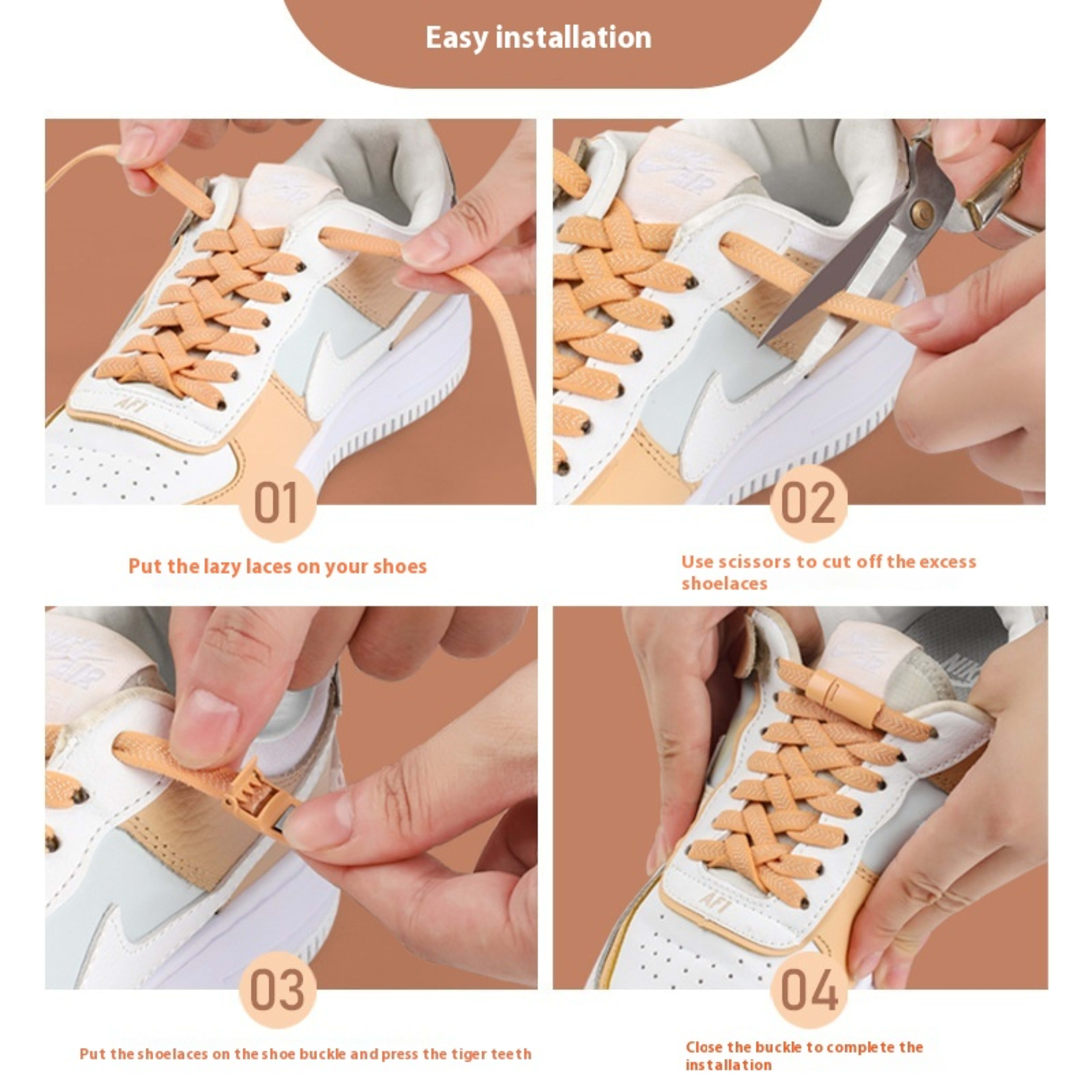 Lazy Free Shoelace Buckle Elastic Tighten Rope Free Binding Magnetic Buckle Holder 22