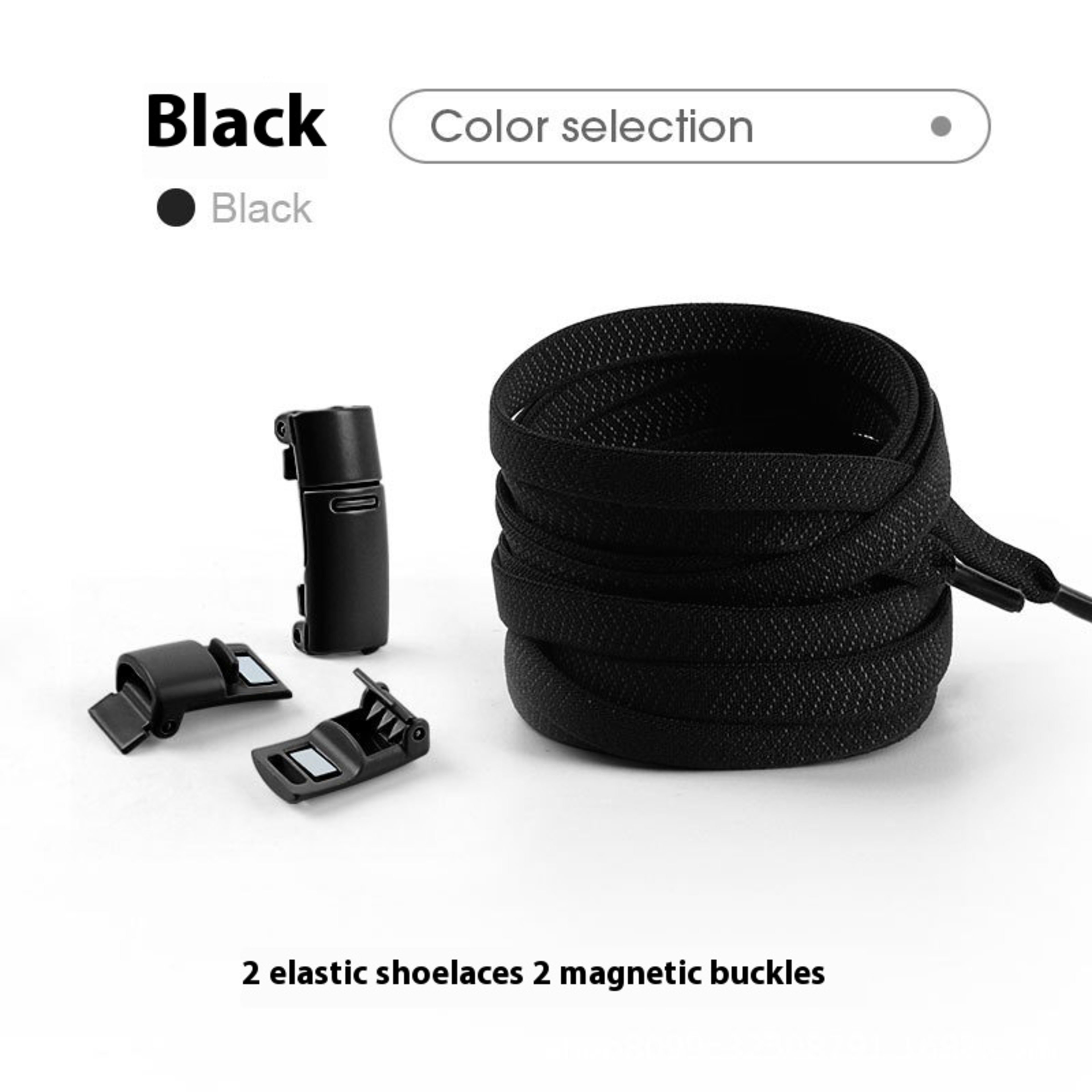 Lazy Free Shoelace Buckle Elastic Tighten Rope Free Binding Magnetic Buckle Holder 11