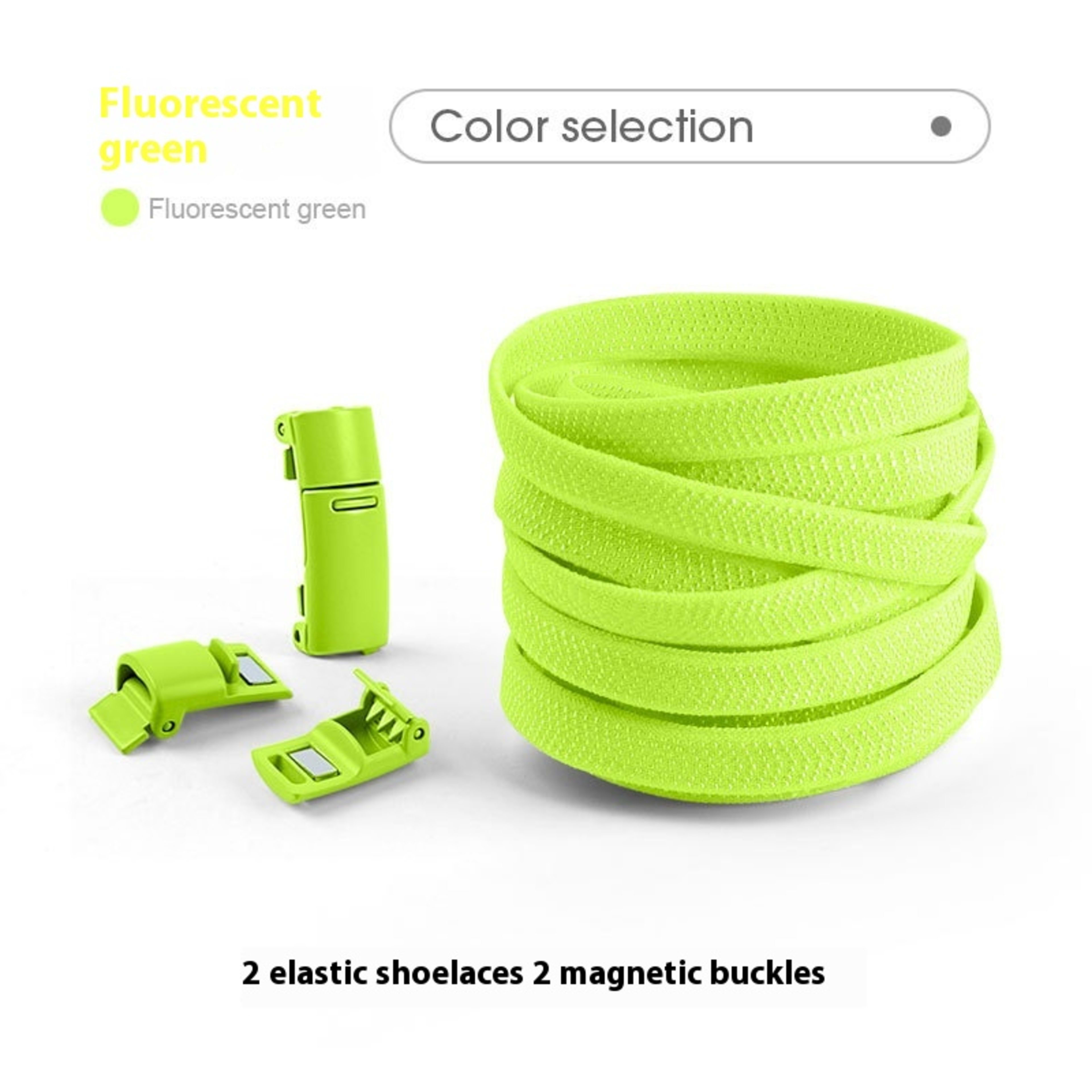 Lazy Free Shoelace Buckle Elastic Tighten Rope Free Binding Magnetic Buckle Holder 24