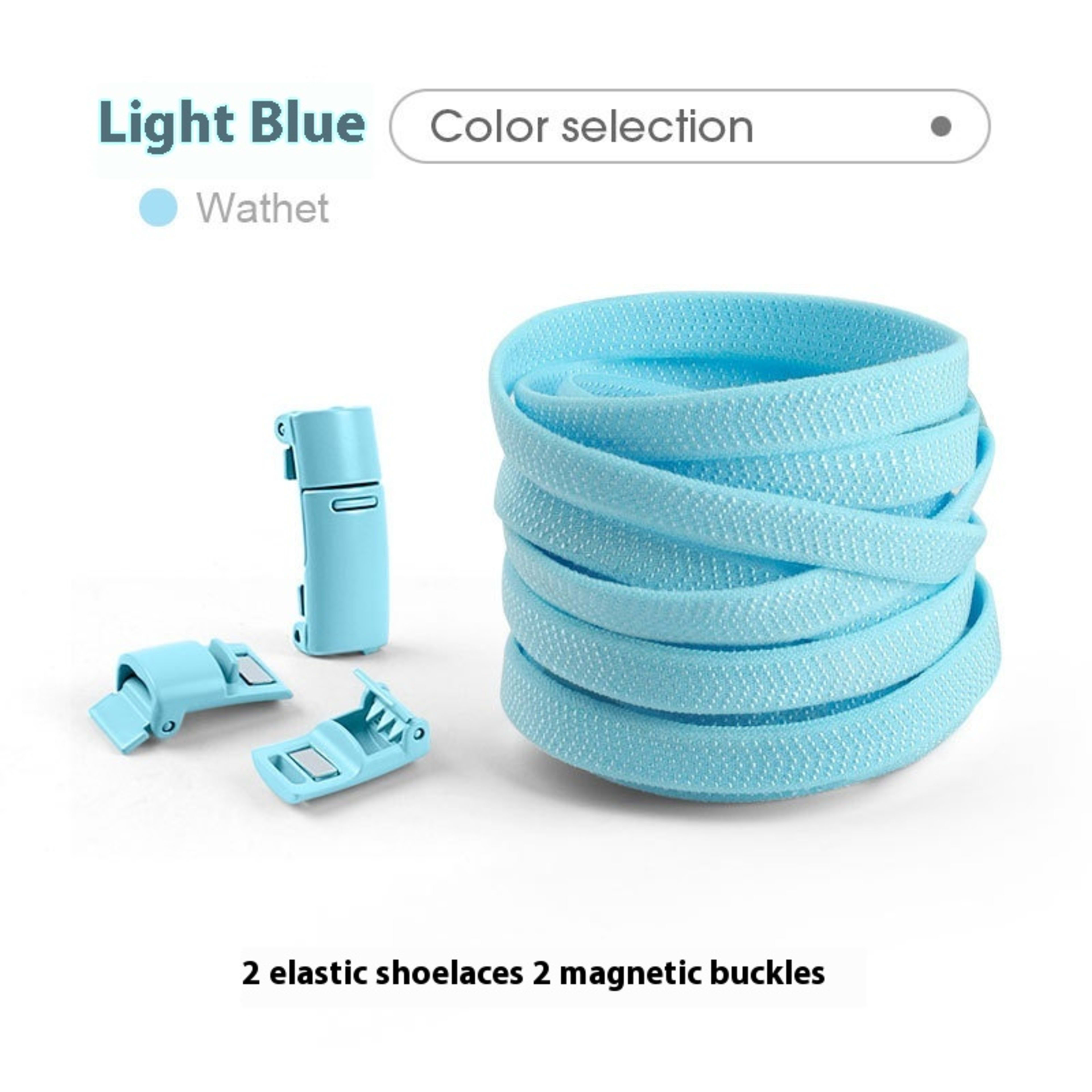 Lazy Free Shoelace Buckle Elastic Tighten Rope Free Binding Magnetic Buckle Holder 6
