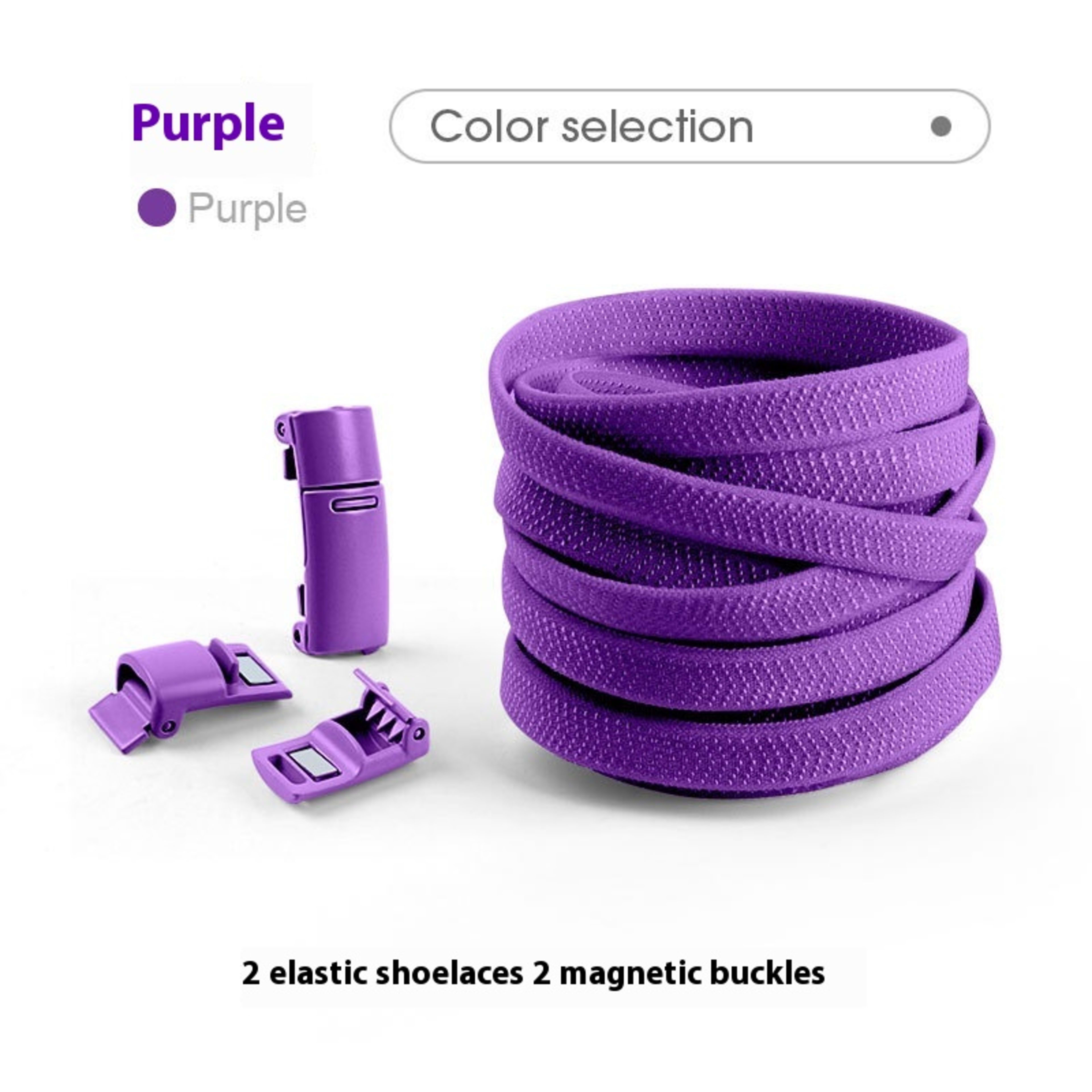 Lazy Free Shoelace Buckle Elastic Tighten Rope Free Binding Magnetic Buckle Holder 17