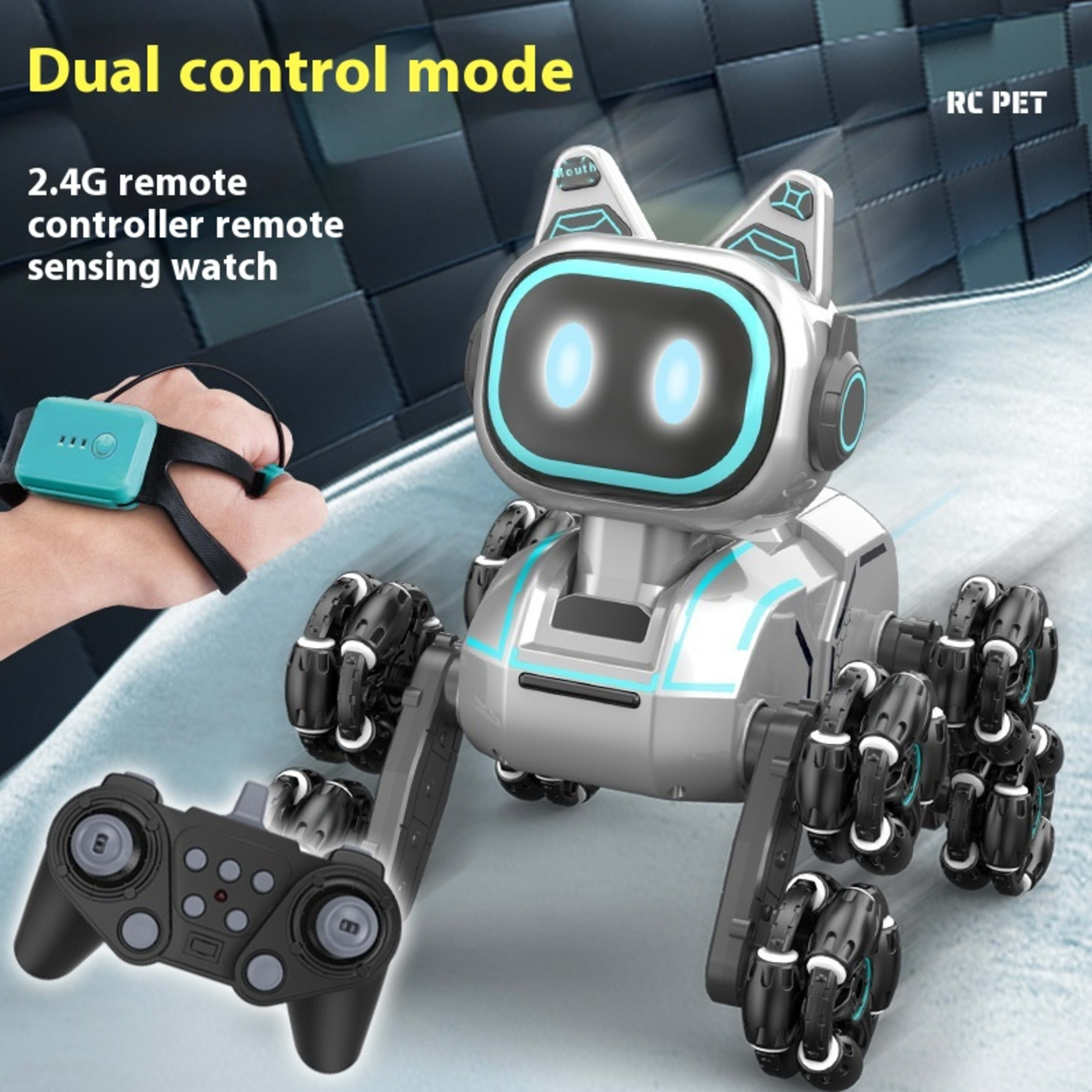 Light Music Rechargeable Robot Dog Educational Toys Children's Remote Control Car 7