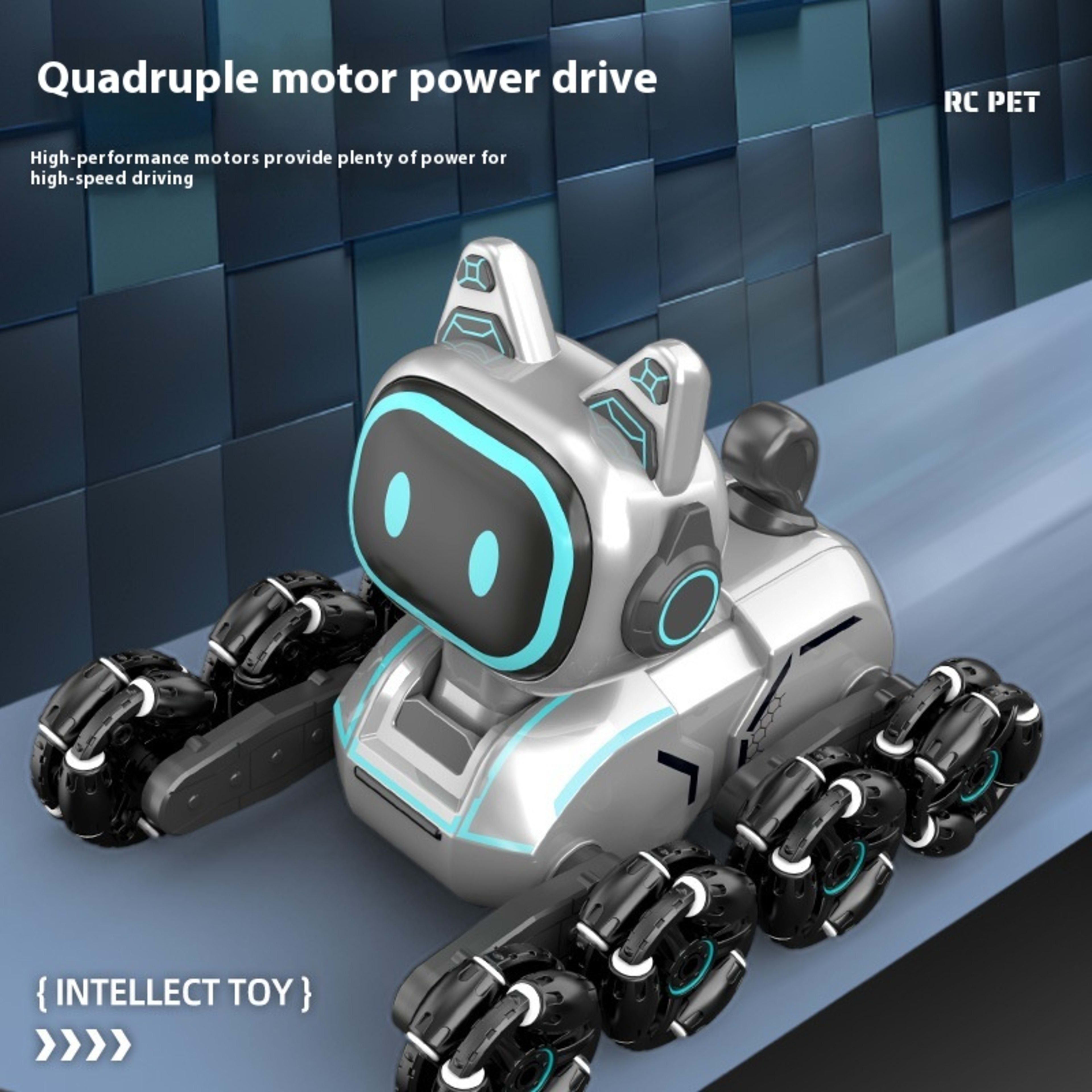 Light Music Rechargeable Robot Dog Educational Toys Children's Remote Control Car 3