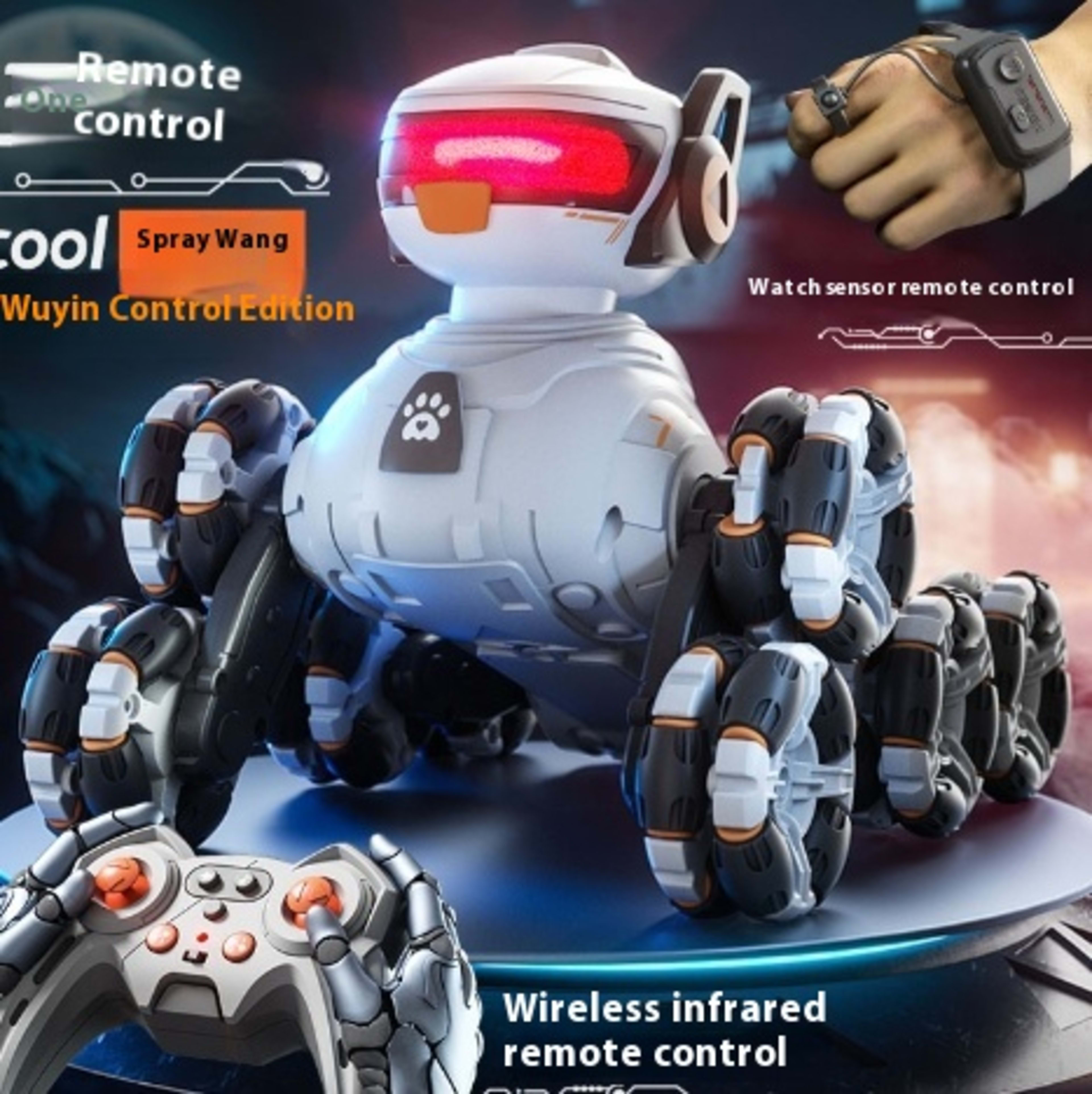 Intelligent Robot Dog Eight-wheel Stunt Deformation Remote Control Car