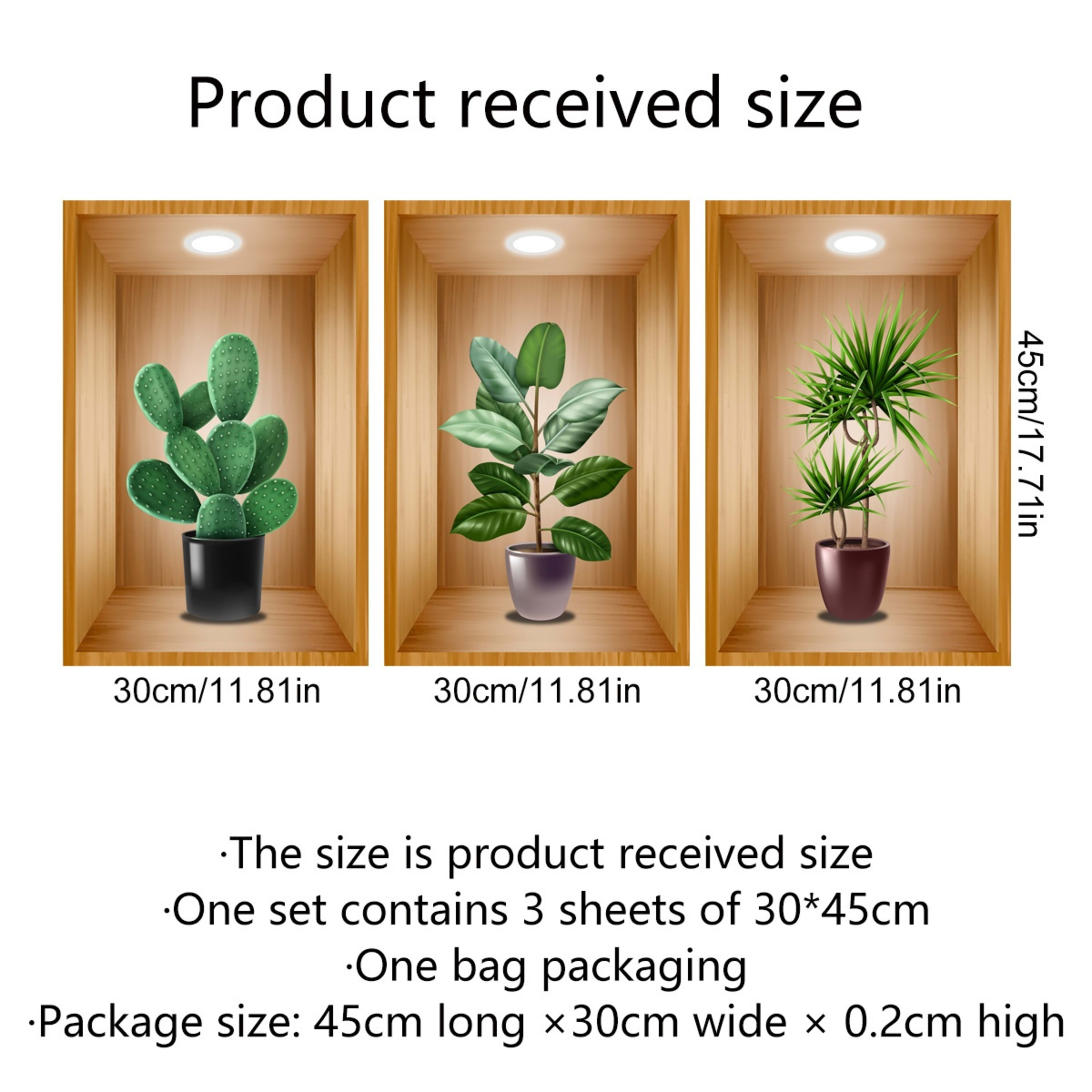 Wall Sticker 3D Vase Plant Sticker Decoration 6