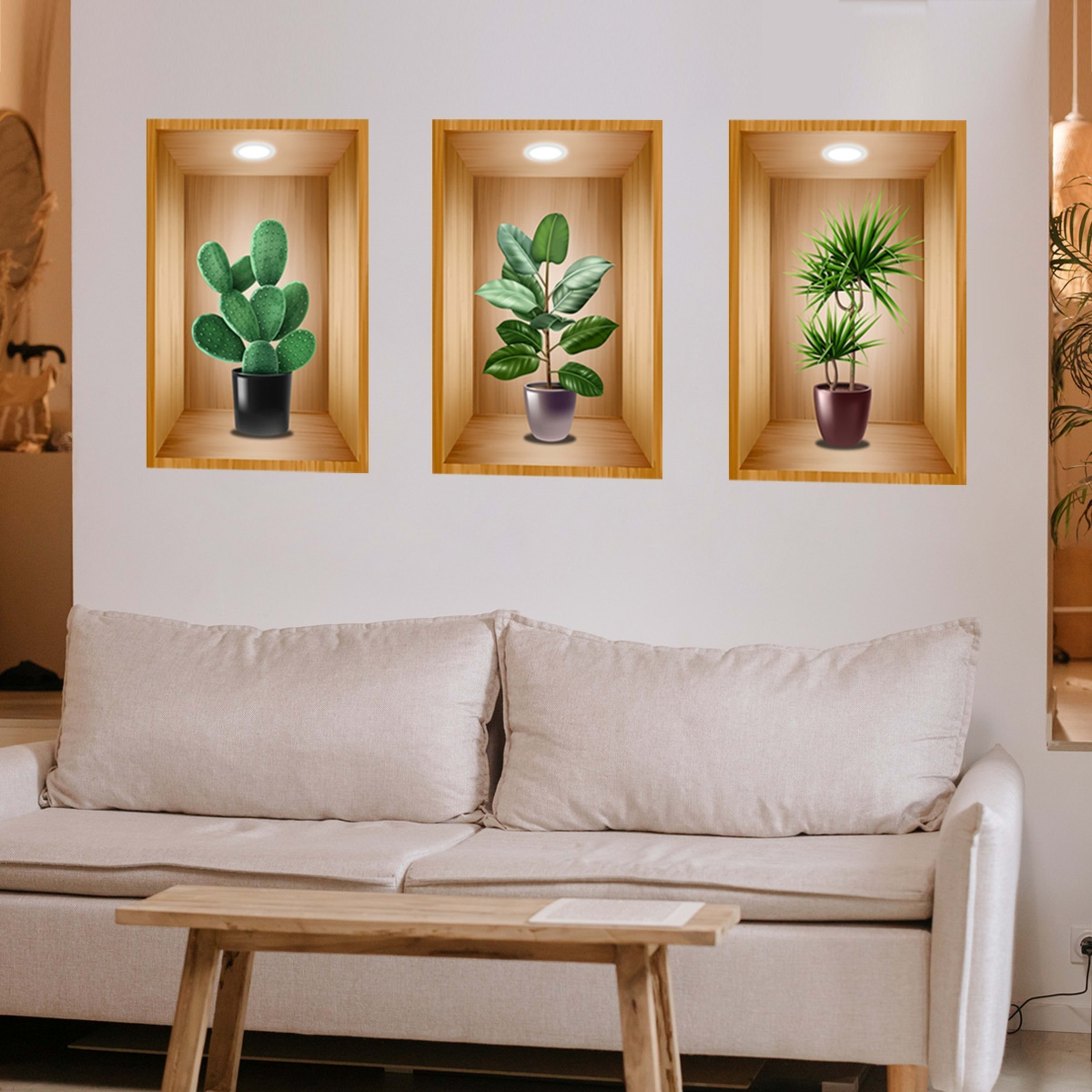 Wall Sticker 3D Vase Plant Sticker Decoration 9