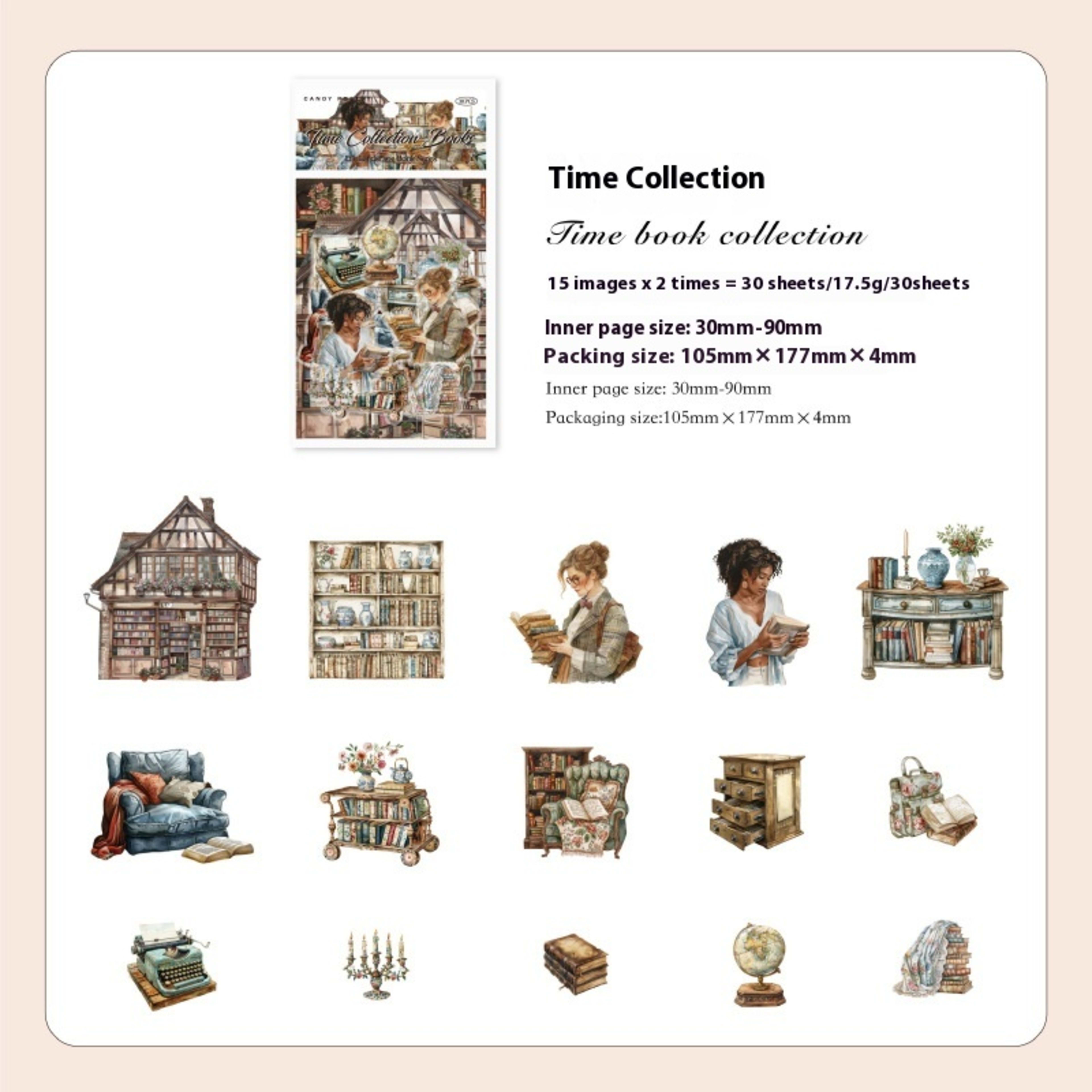 Retro Stickers Life Landscape Series Journal Decoration 9