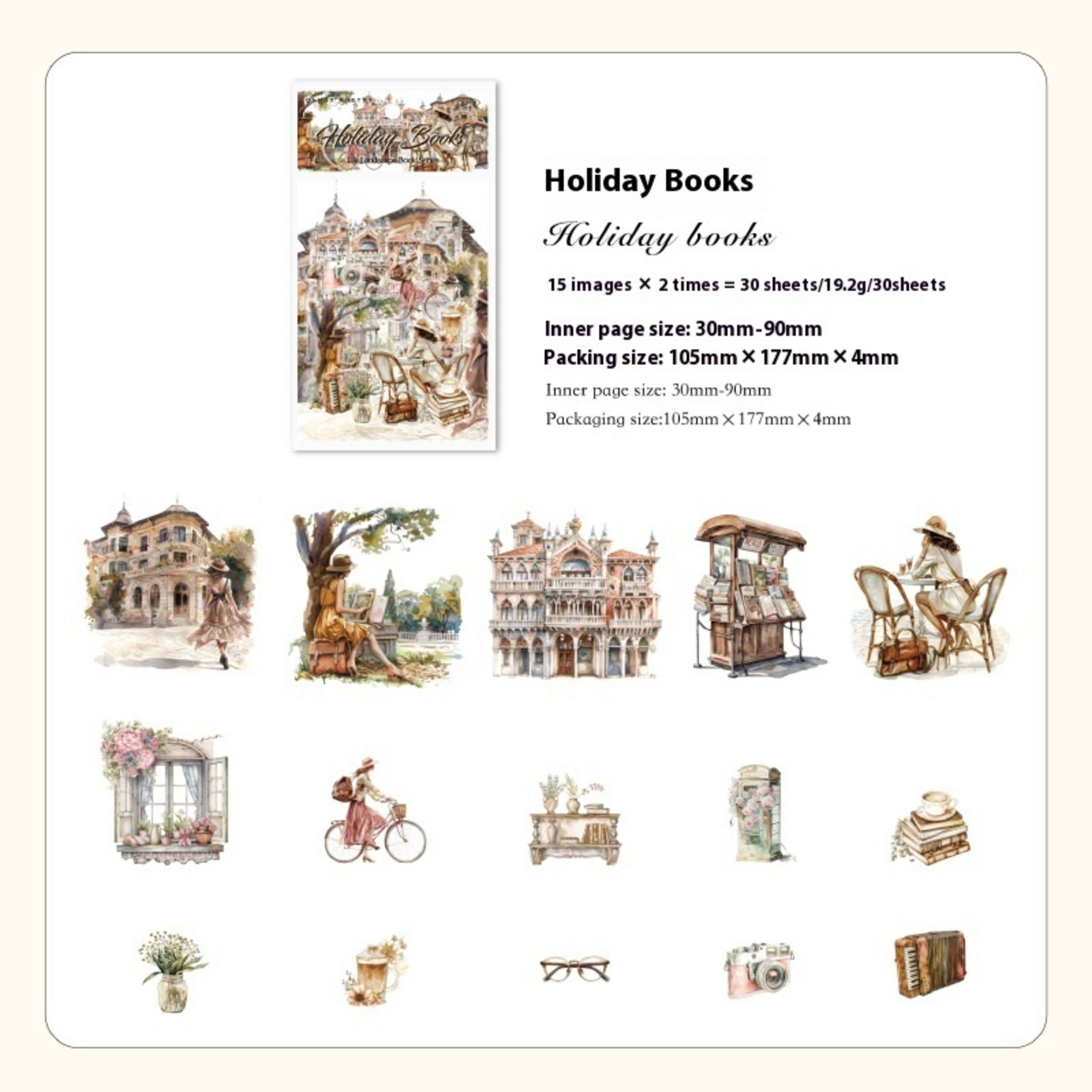 Retro Stickers Life Landscape Series Journal Decoration 2
