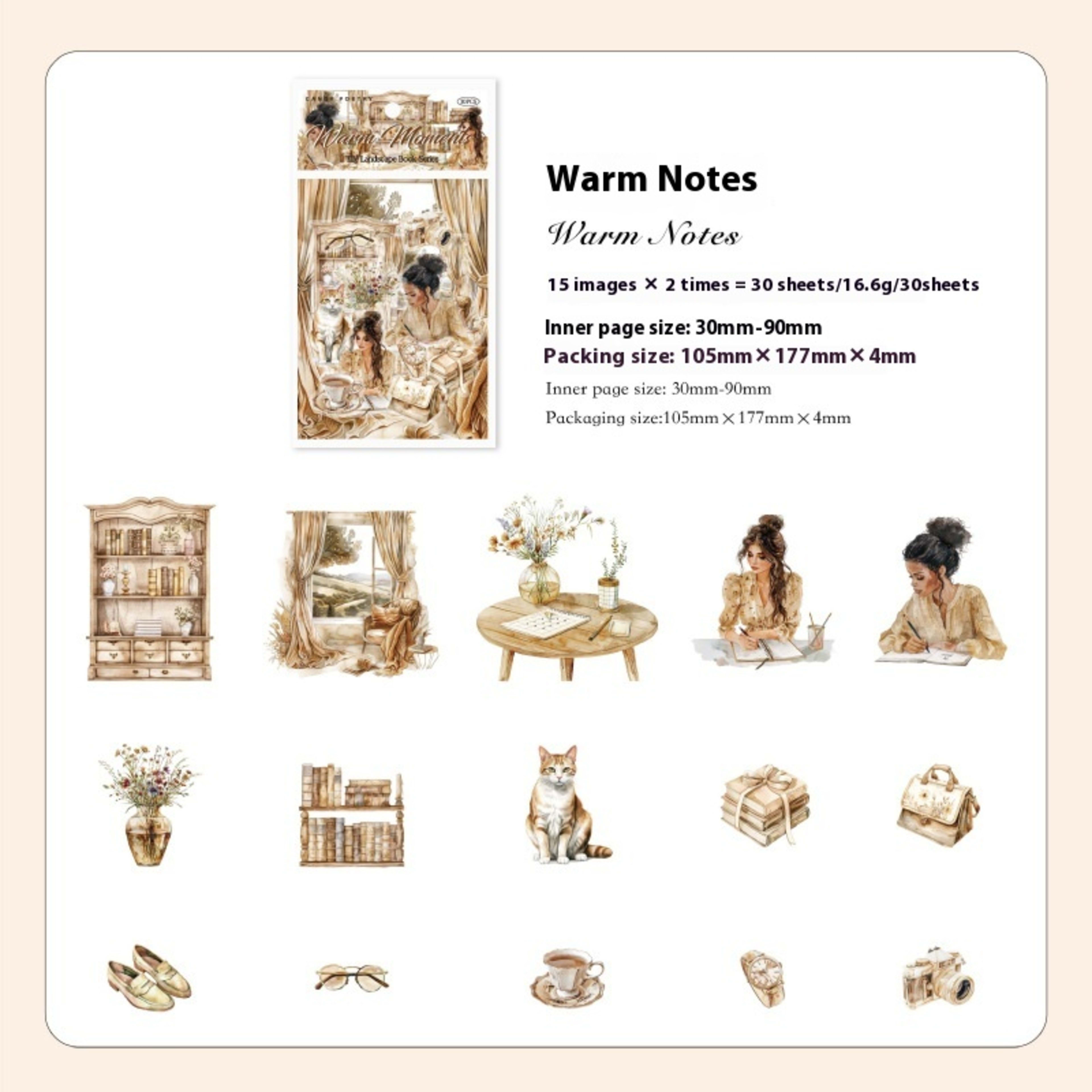 Retro Stickers Life Landscape Series Journal Decoration 7