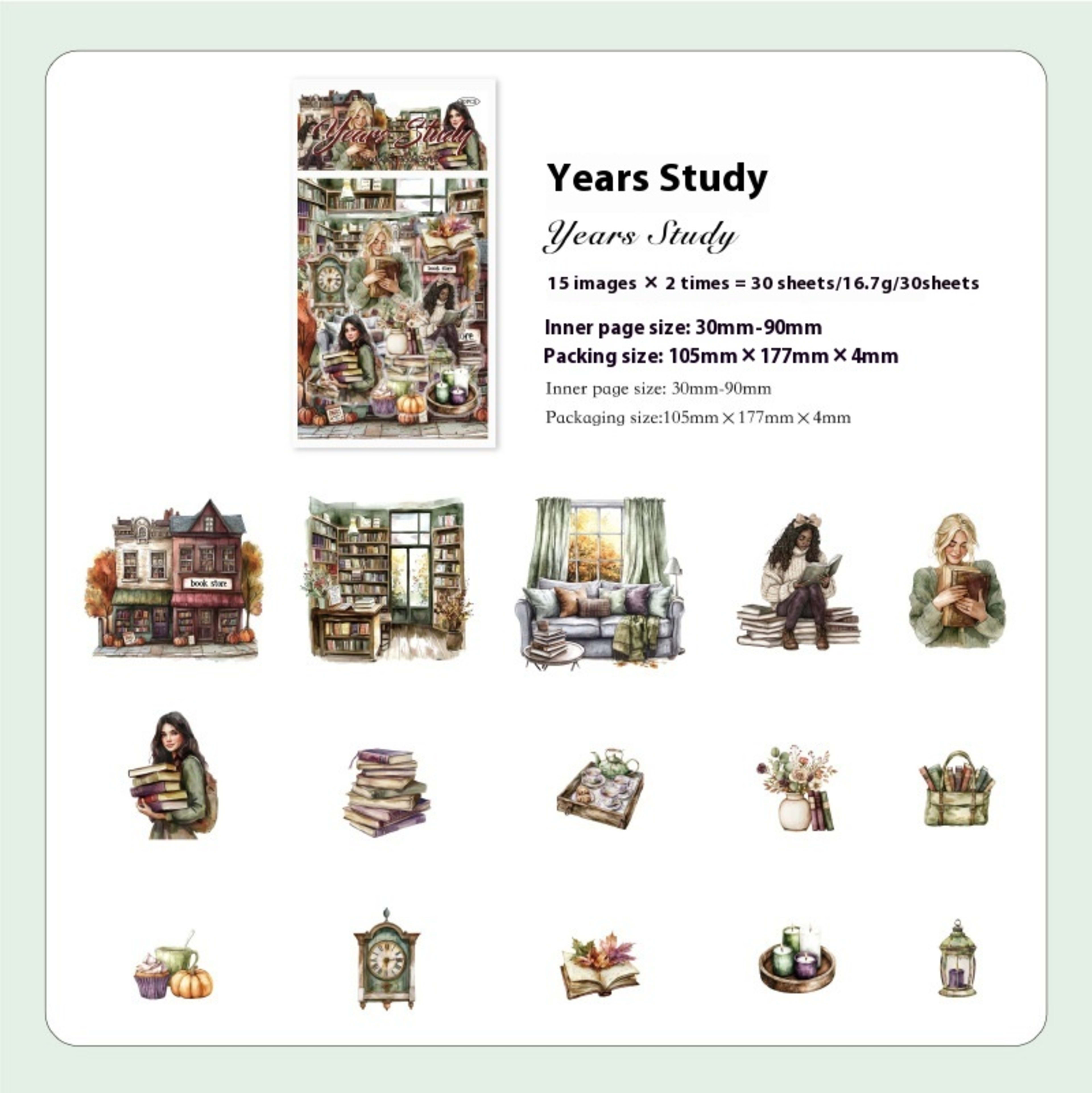 Retro Stickers Life Landscape Series Journal Decoration
