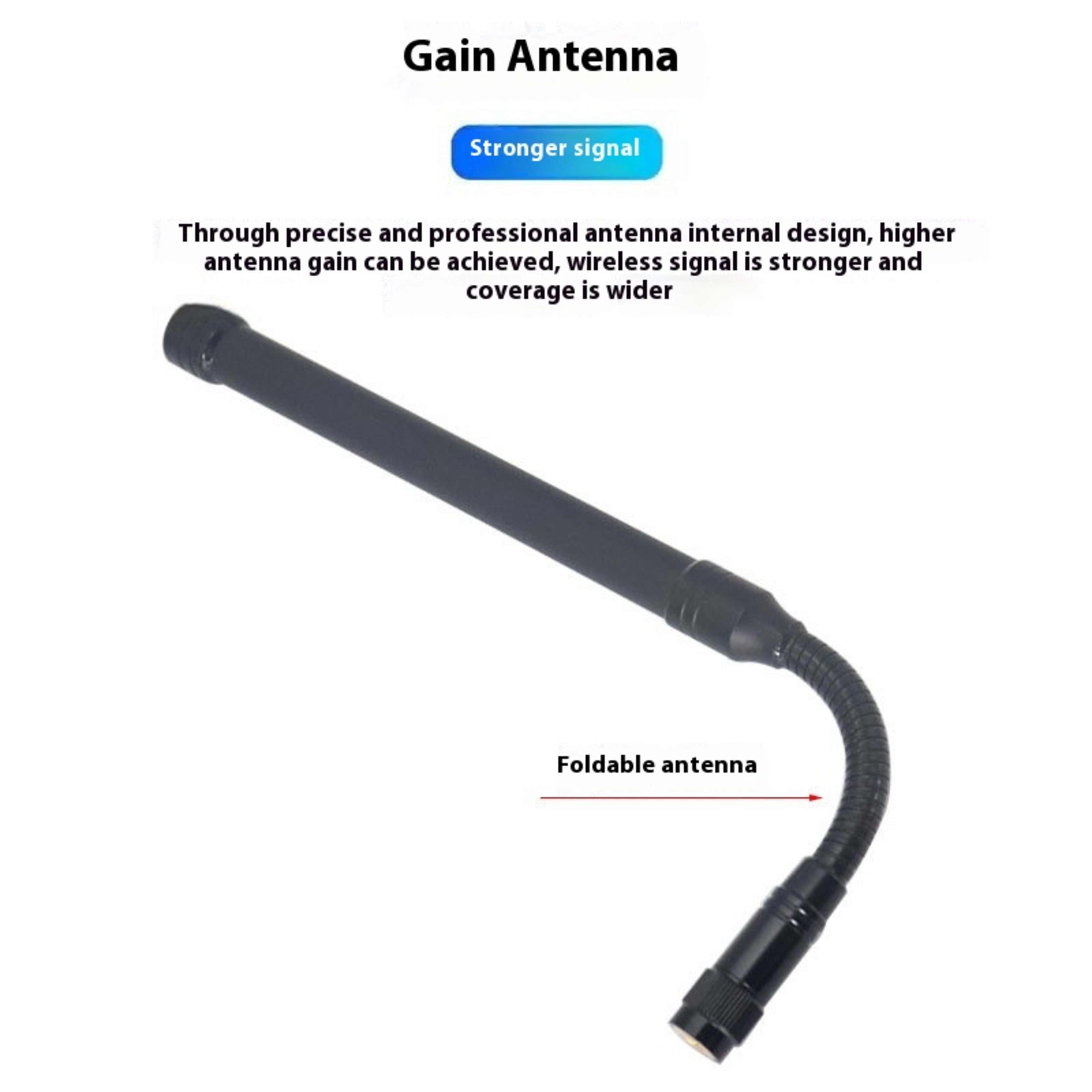 High Gain Gooseneck Antenna 600-6000MHz Omnidirectional Fiber-glass Epoxy Antenna 2