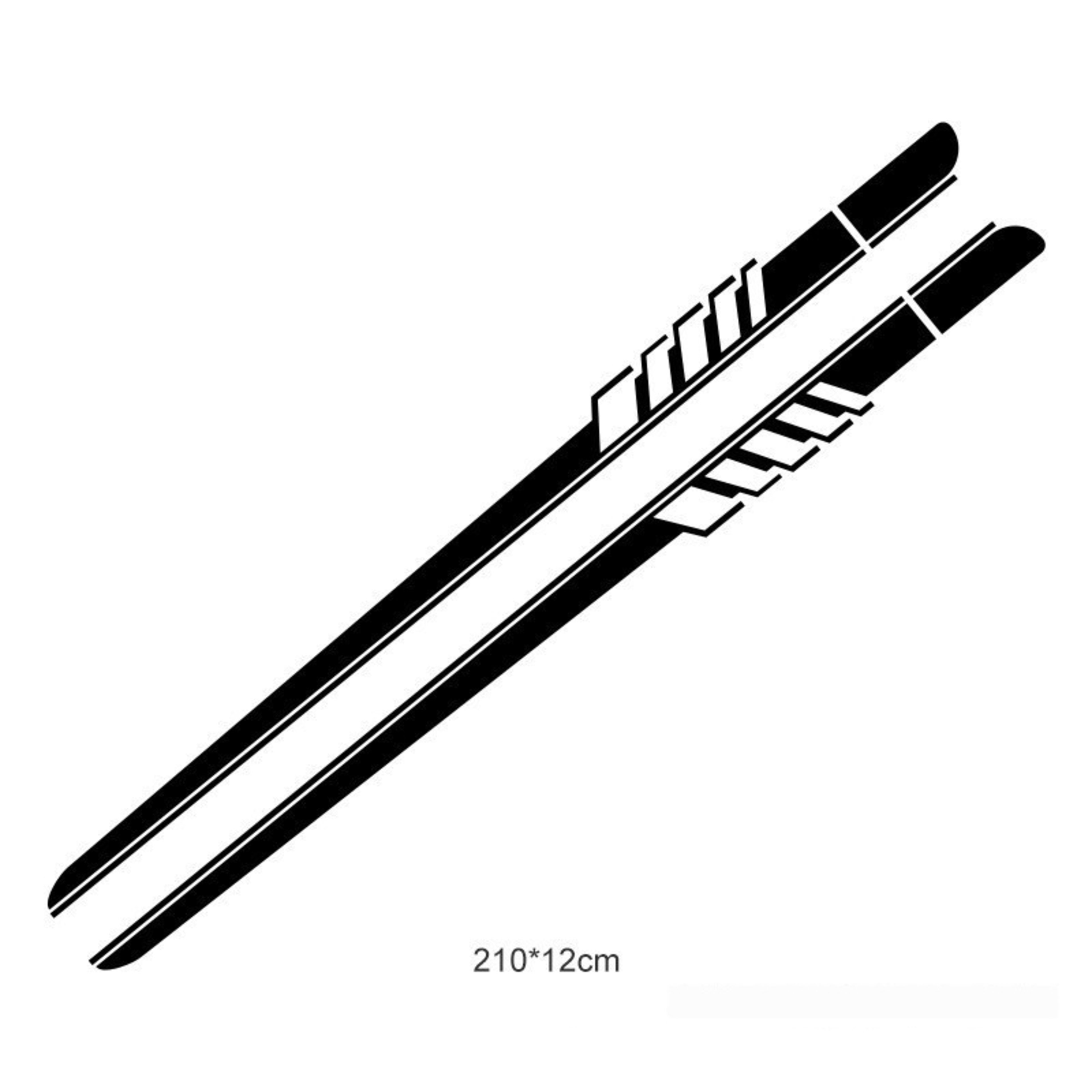 Striped Personality Car Decal Car Body Sticker Garland 4