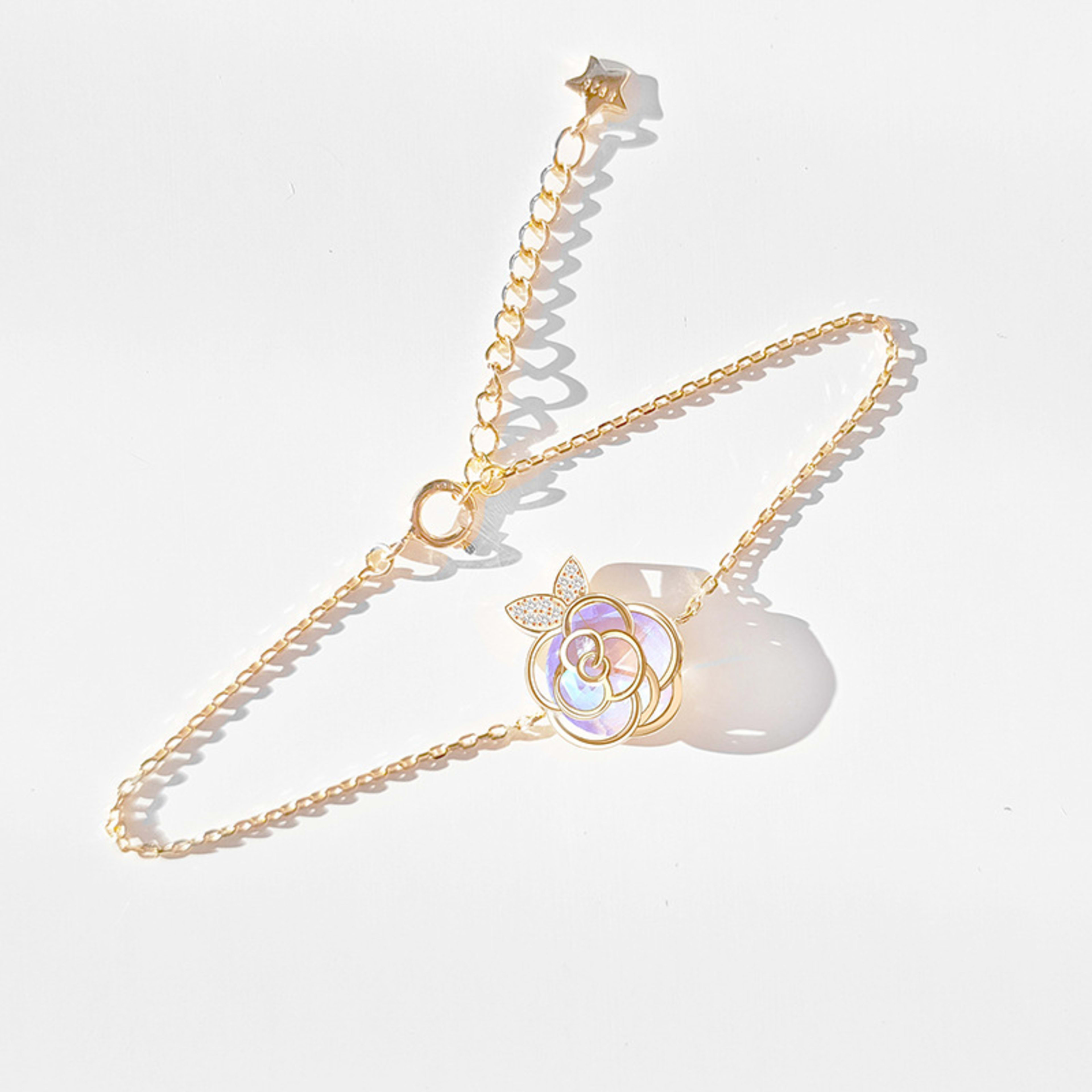 Camellia Advanced Design Sense Niche Gentle Flower Collarbone Necklace Bracelet 1