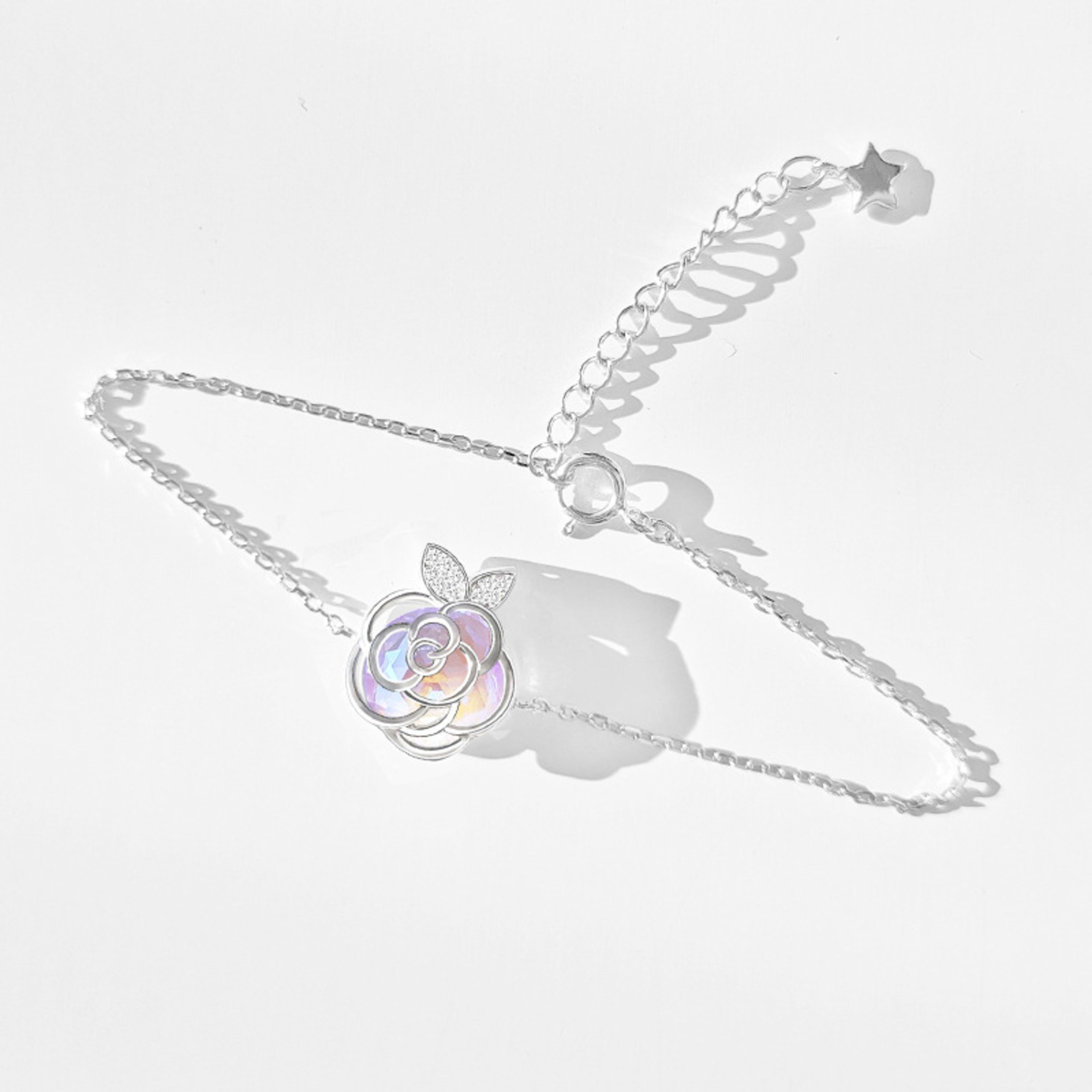 Camellia Advanced Design Sense Niche Gentle Flower Collarbone Necklace Bracelet 4
