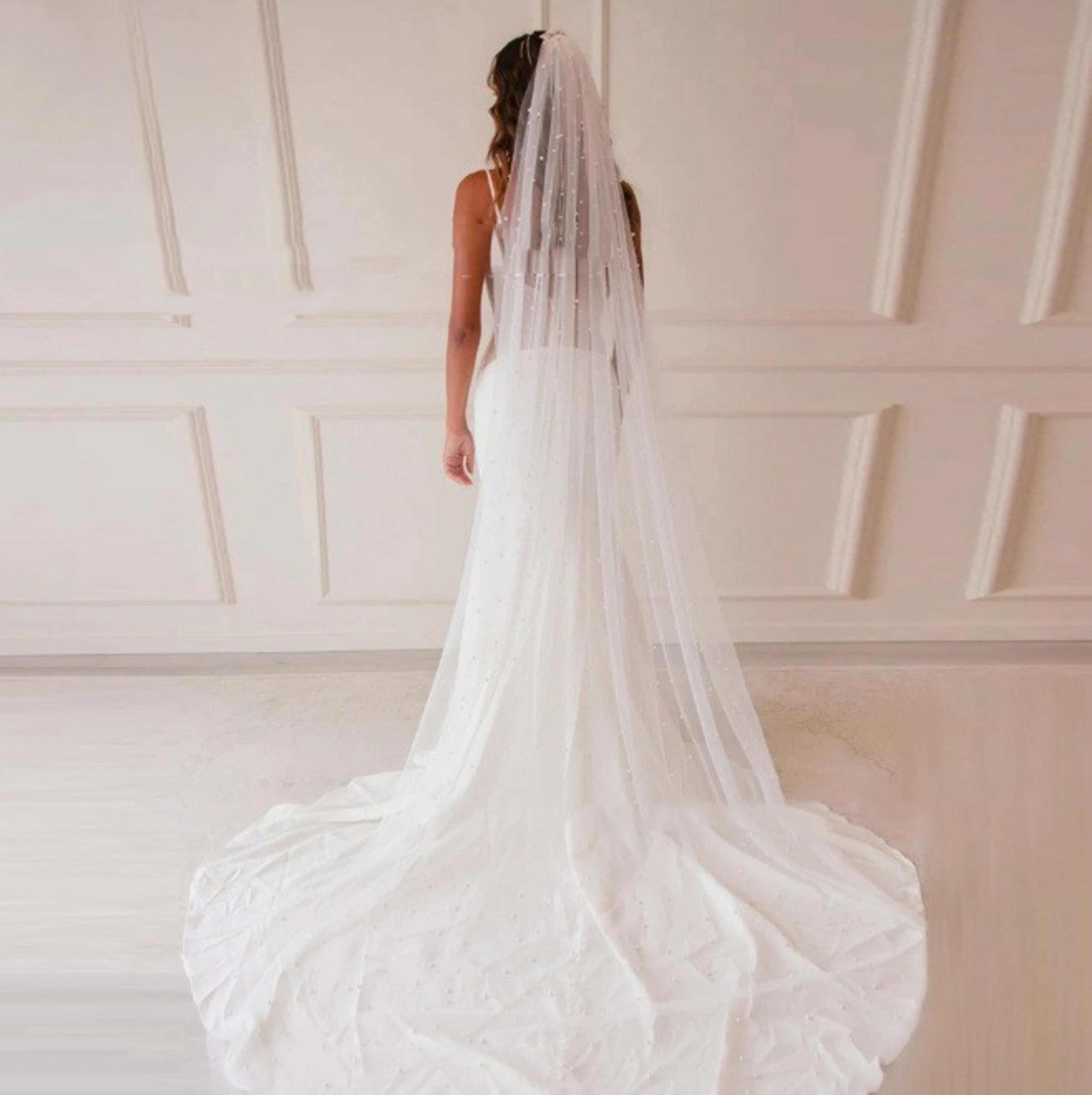 Pearl Bridal Veil Mid-length Fashion High-end Sense 4