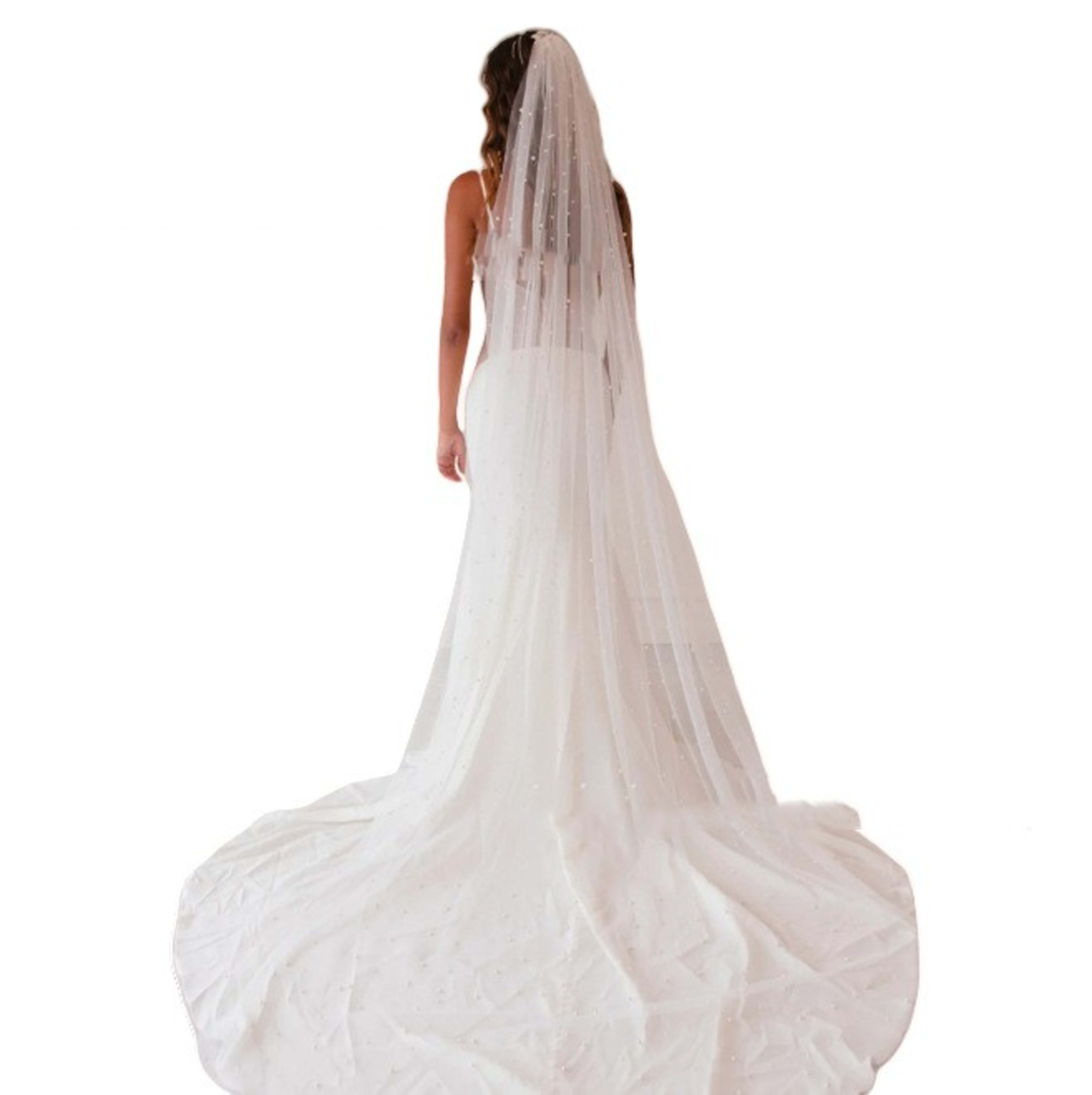 Pearl Bridal Veil Mid-length Fashion High-end Sense 1