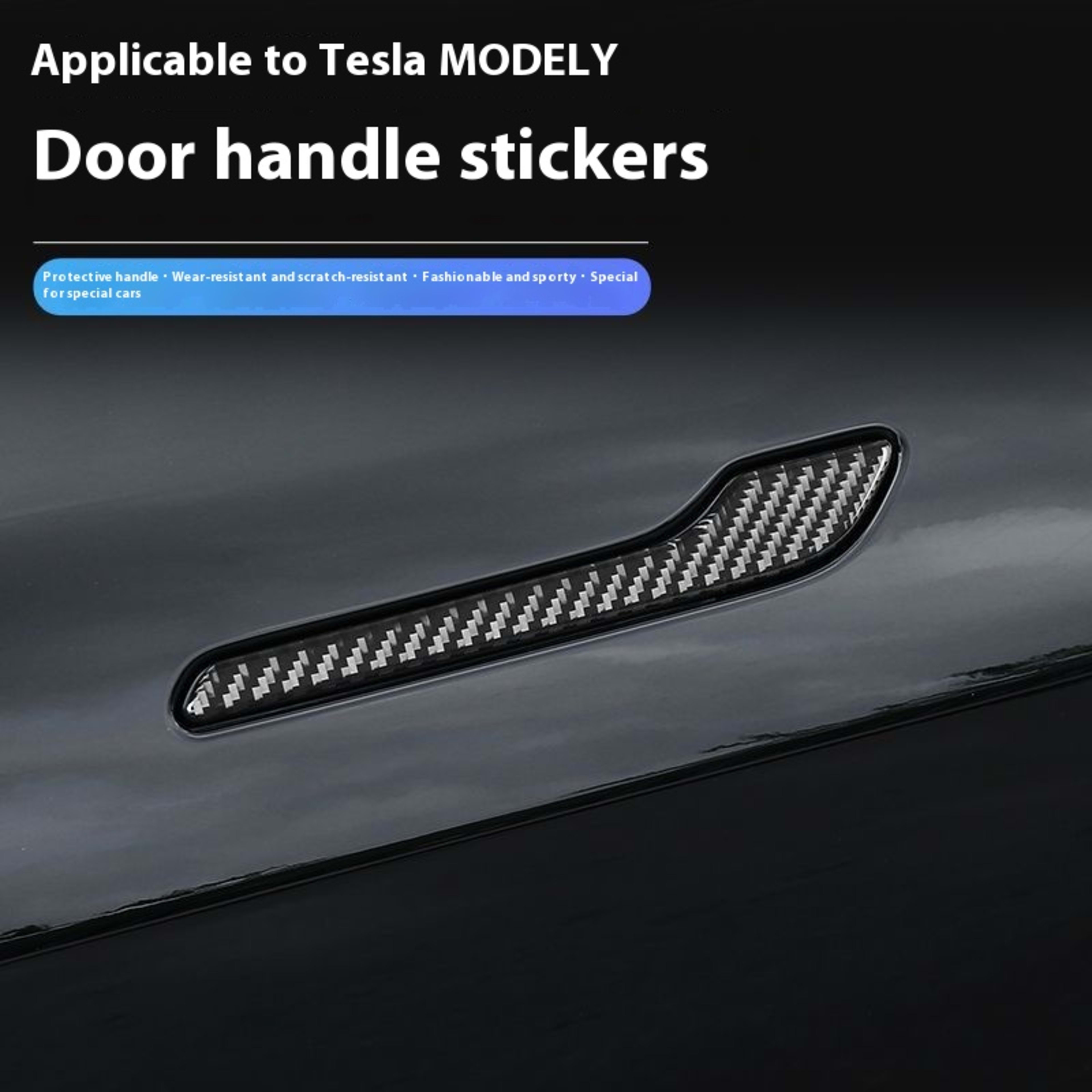 Handle Anti-scratch Patch Carbon Fiber Luminous Sticker Modification Ya Accessories 7
