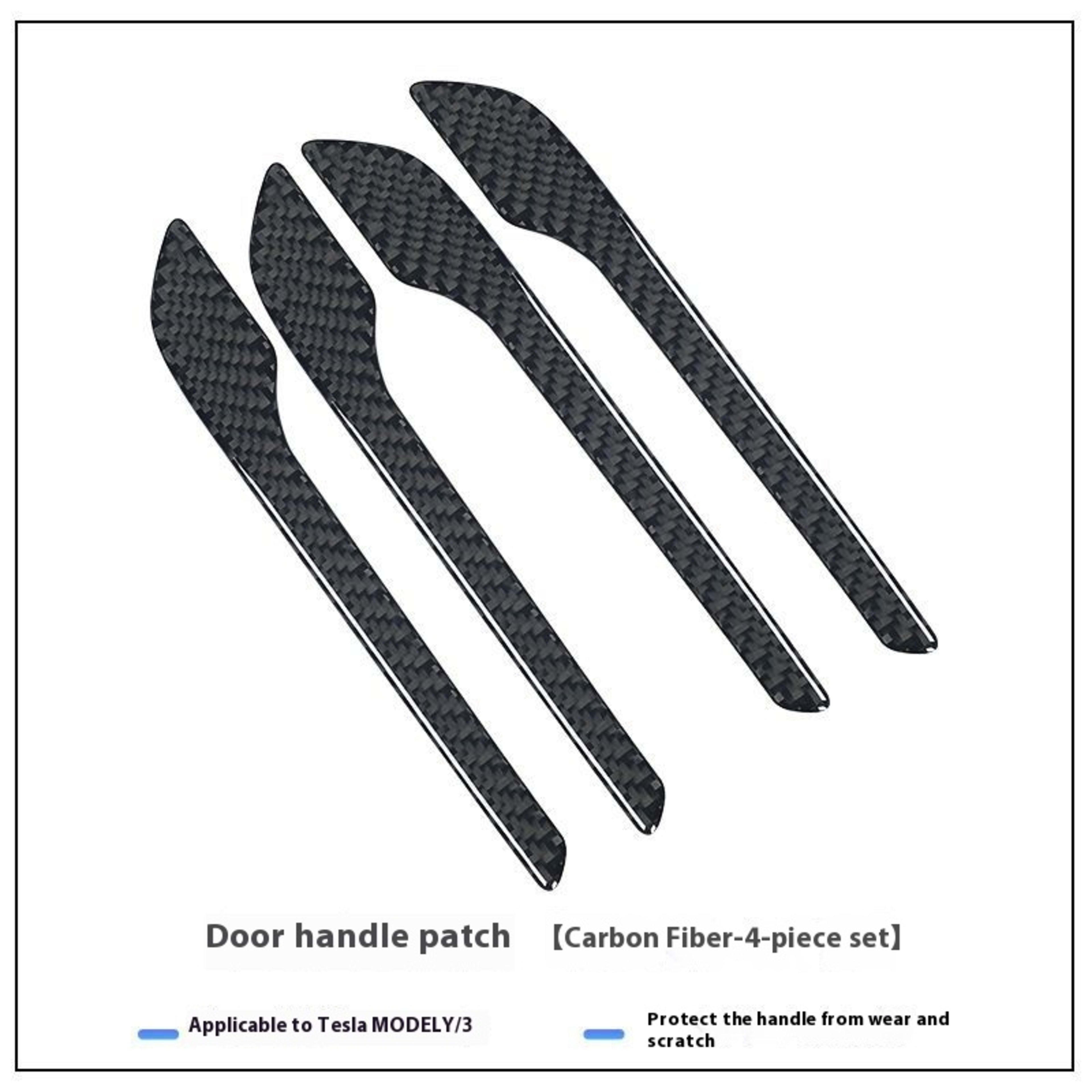 Handle Anti-scratch Patch Carbon Fiber Luminous Sticker Modification Ya Accessories 9