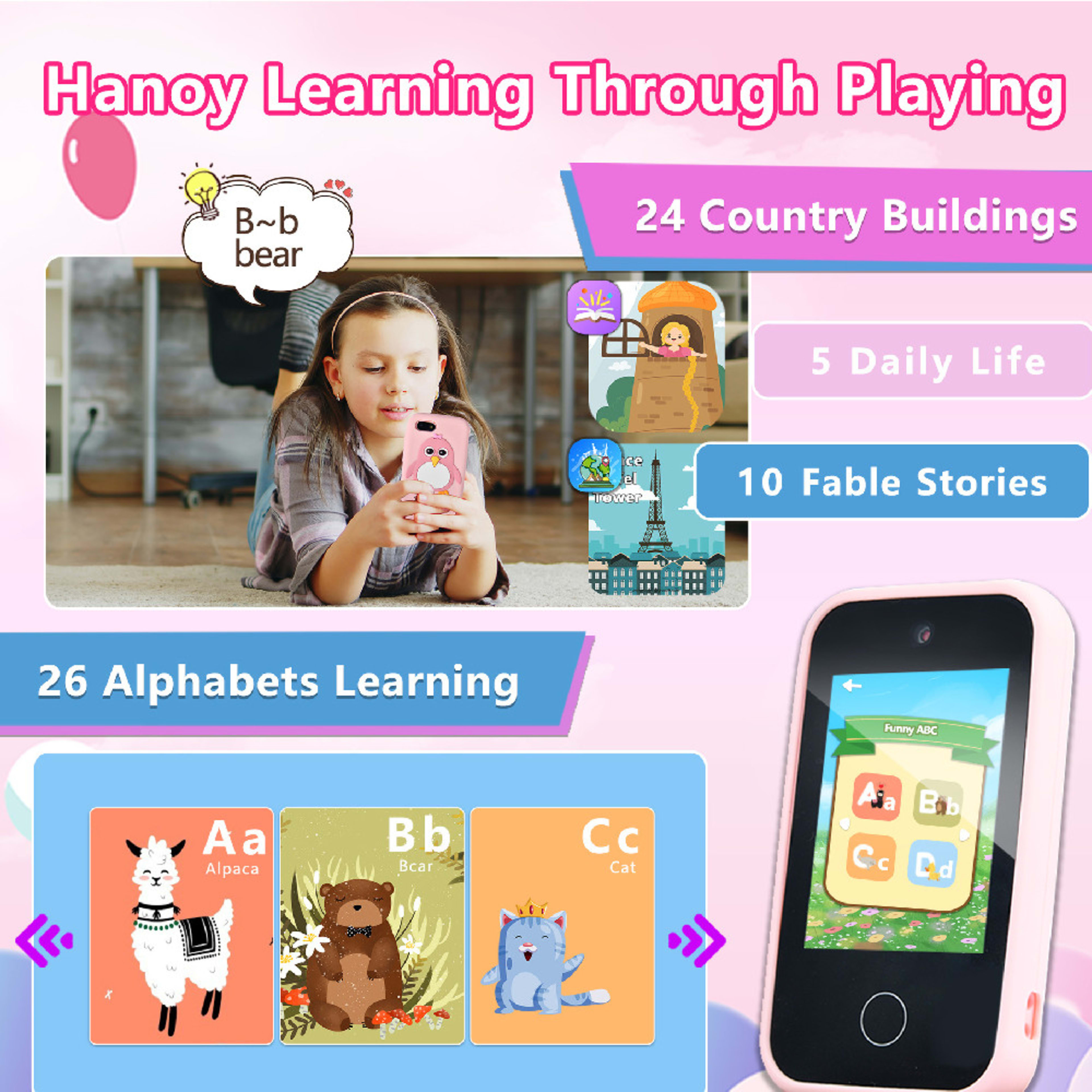 Children's Smart Touch Mobile Phone Silicone Penguin Toy 6