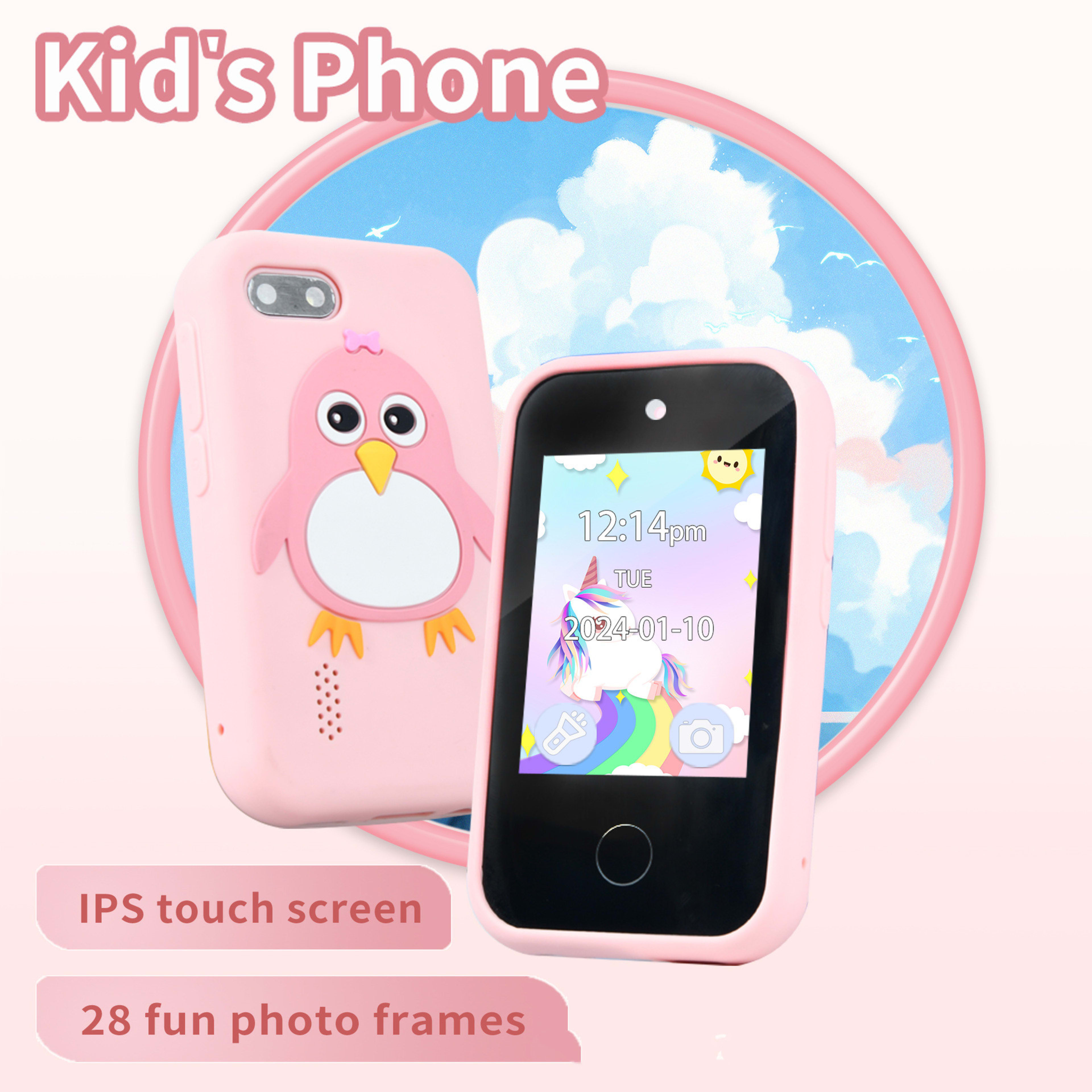 Children's Smart Touch Mobile Phone Silicone Penguin Toy 4