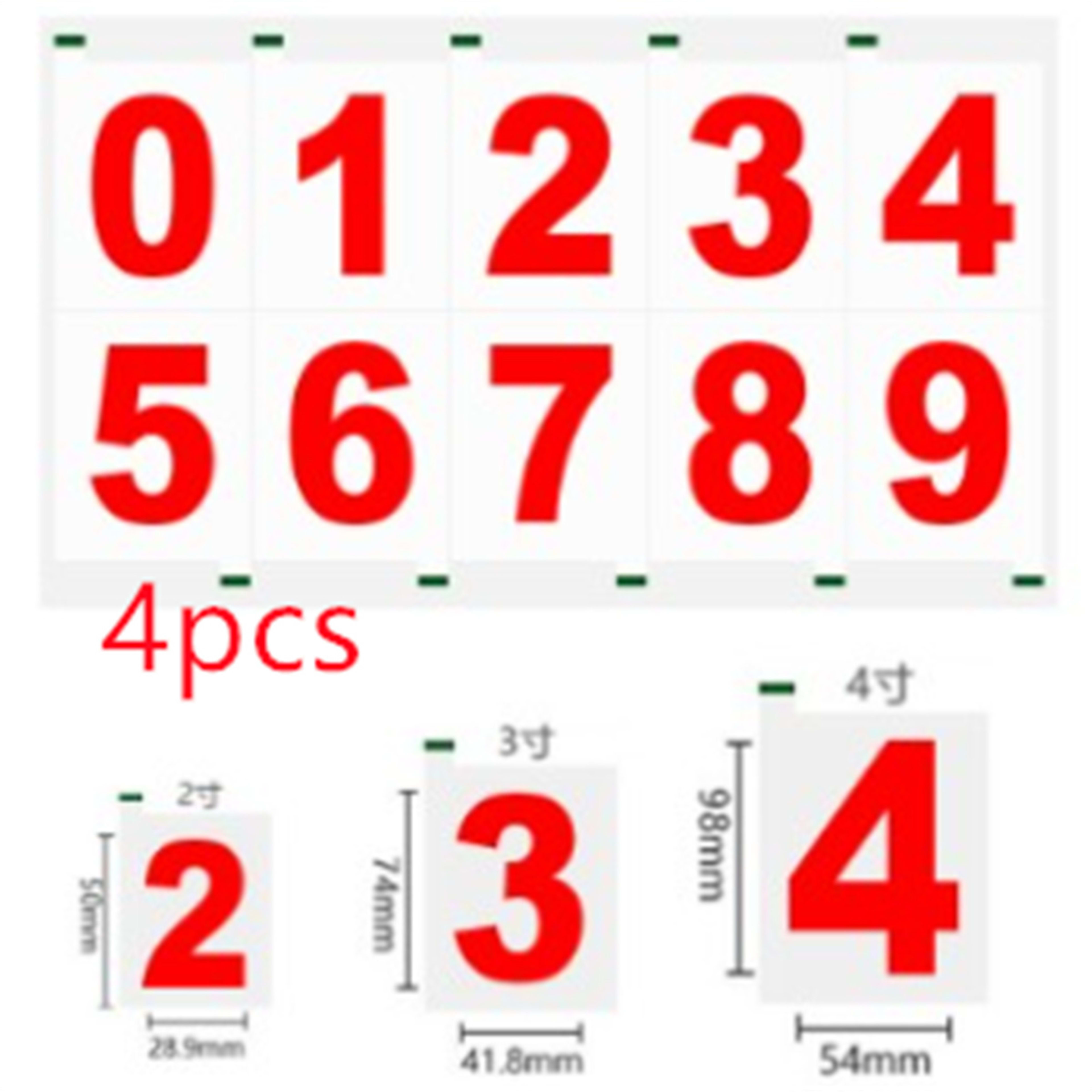 High Temperature Resistant Signboard Reflective Waterproof Pvc Adhesive Number Paper 5