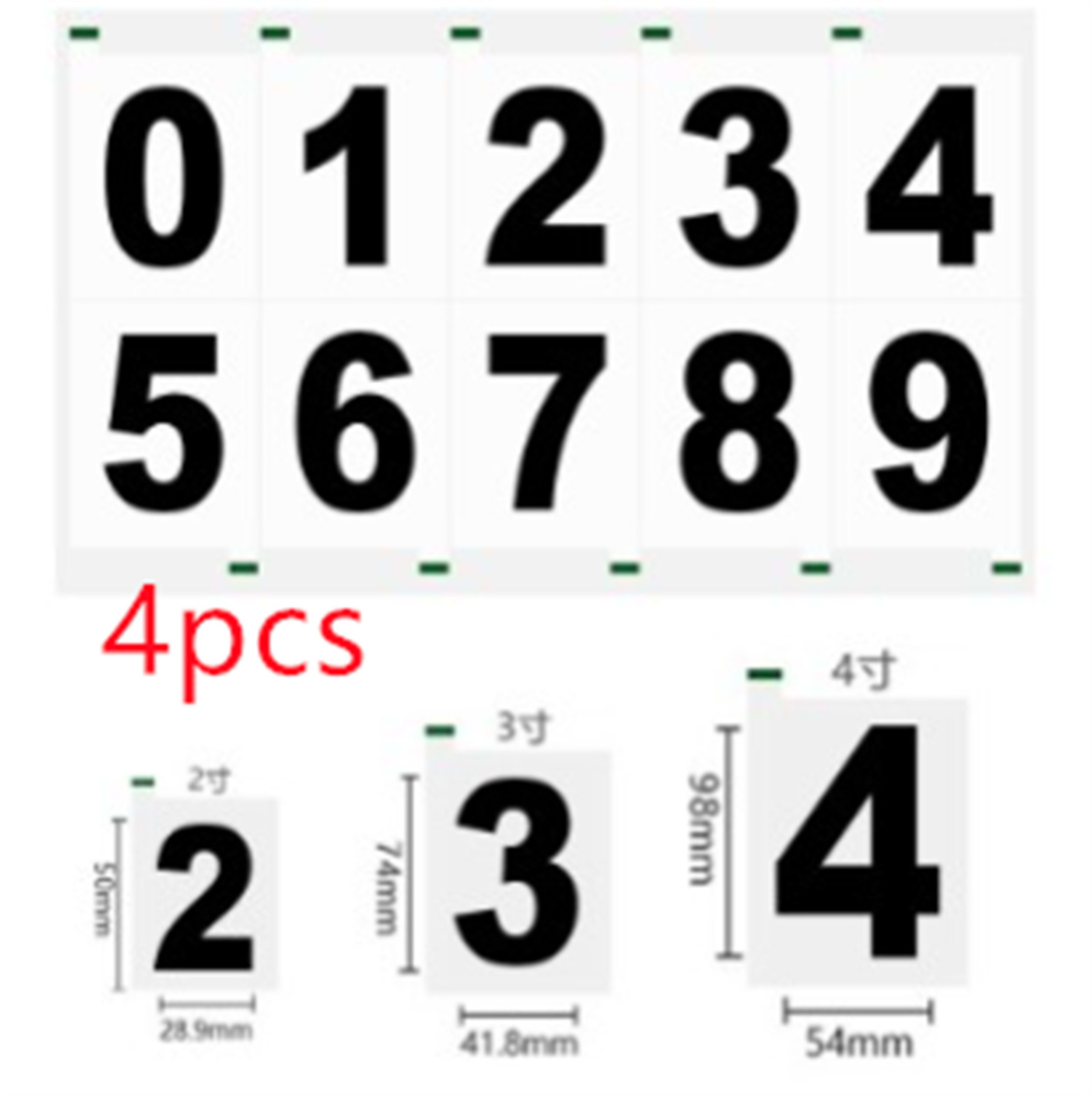 High Temperature Resistant Signboard Reflective Waterproof Pvc Adhesive Number Paper 12