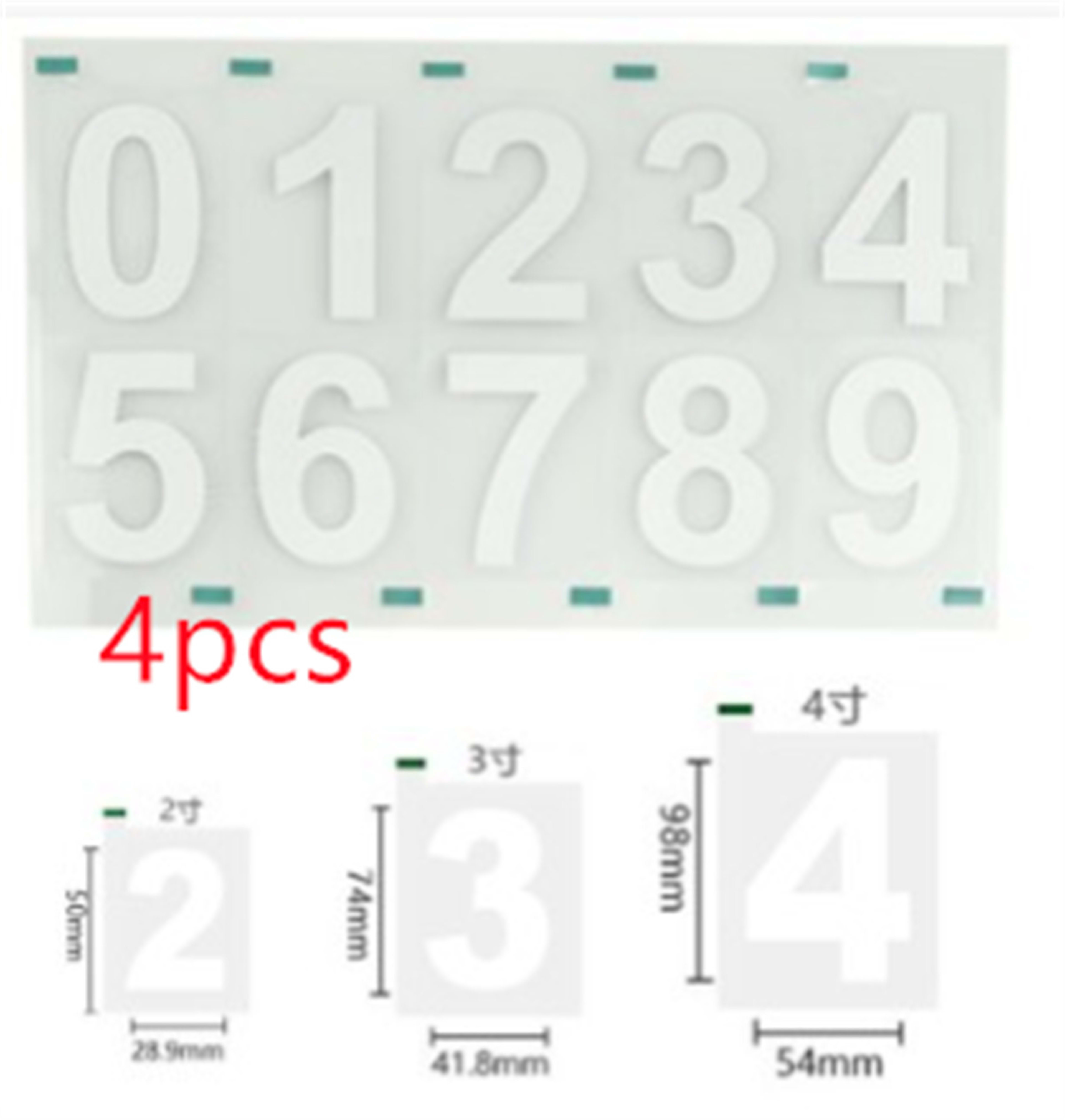 High Temperature Resistant Signboard Reflective Waterproof Pvc Adhesive Number Paper 6