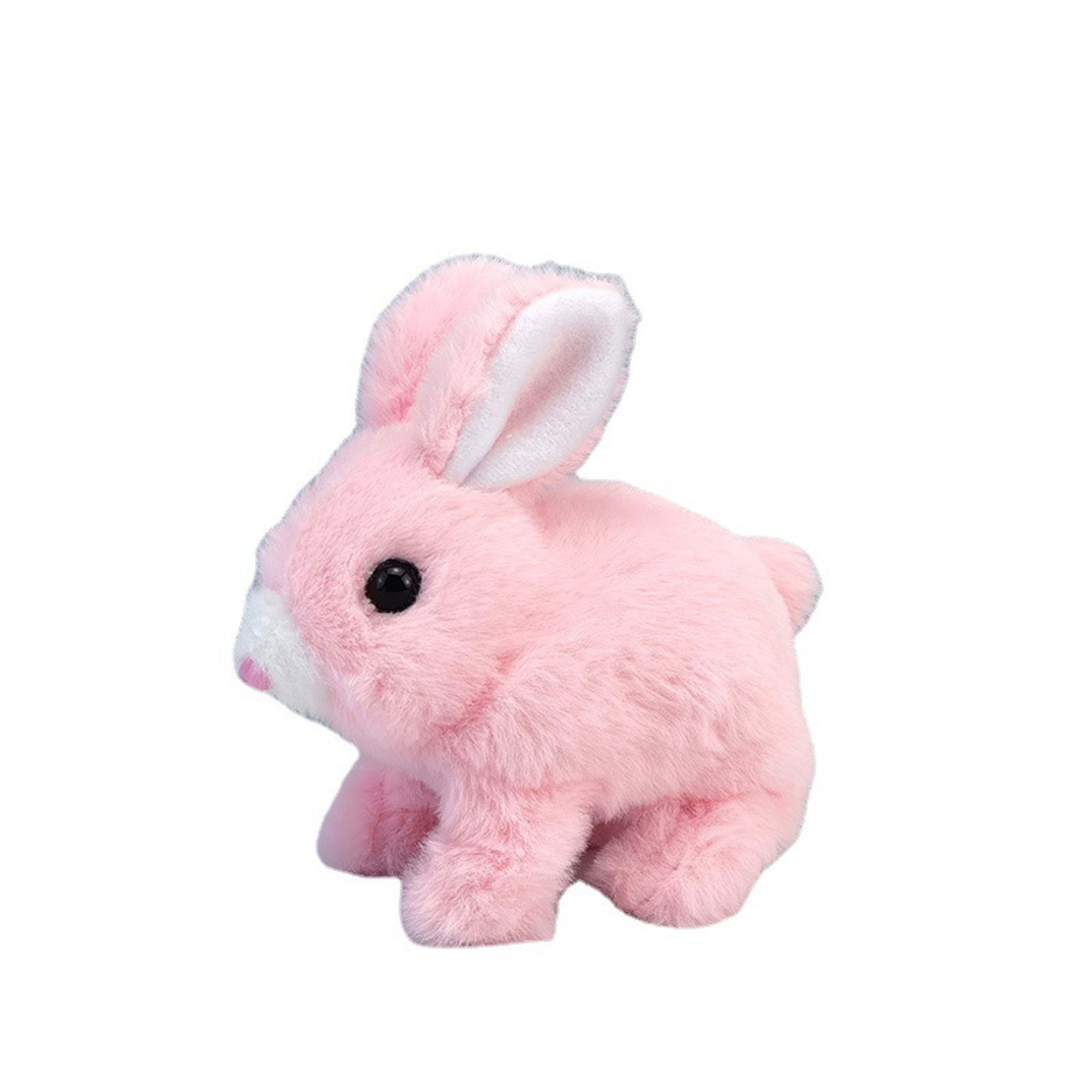 Plush Electric Walking And Moving Mouth Shaking Ears Long-haired Rabbit Pet Toy 3