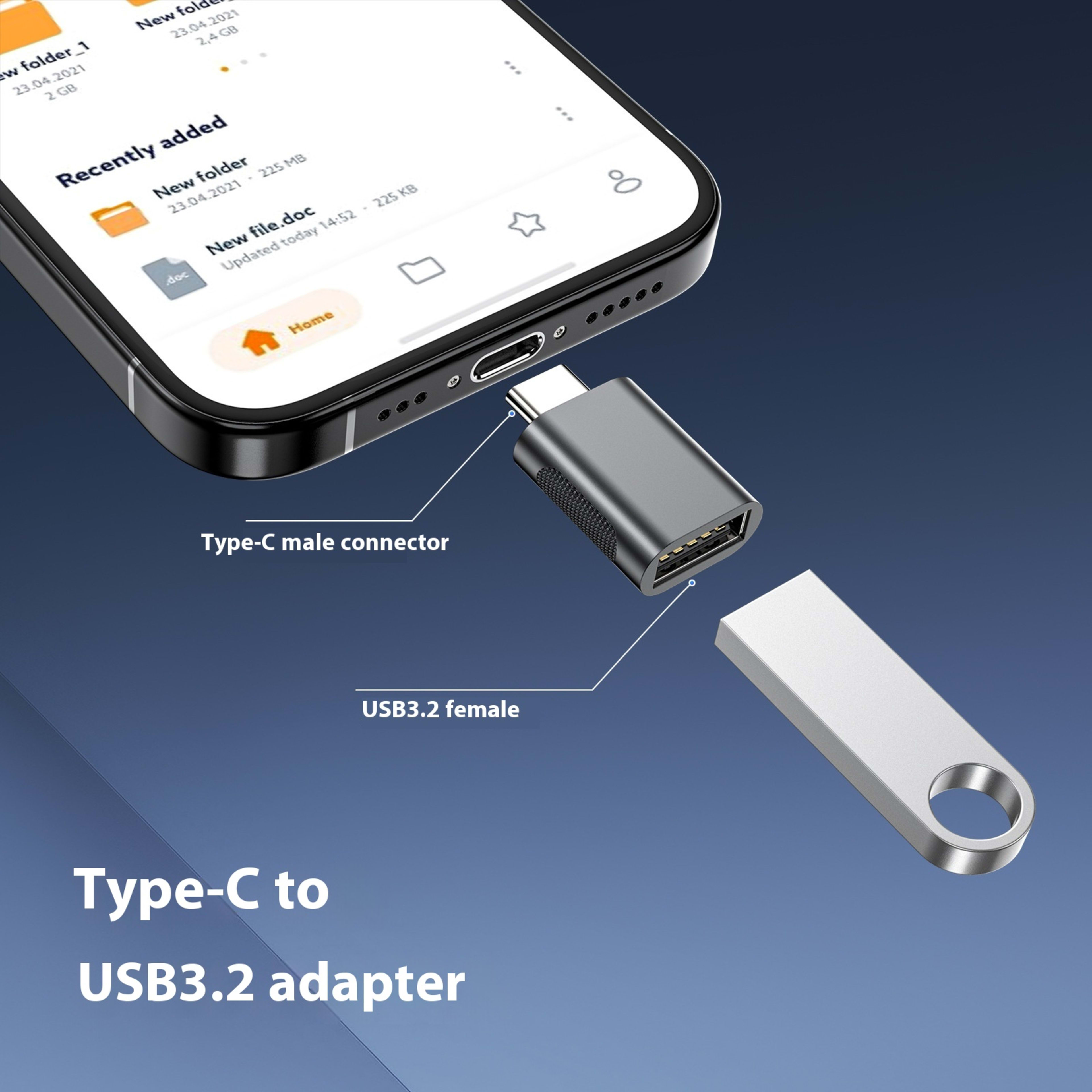 Type-C To USB32 Female Mobile Phone Adapter 4