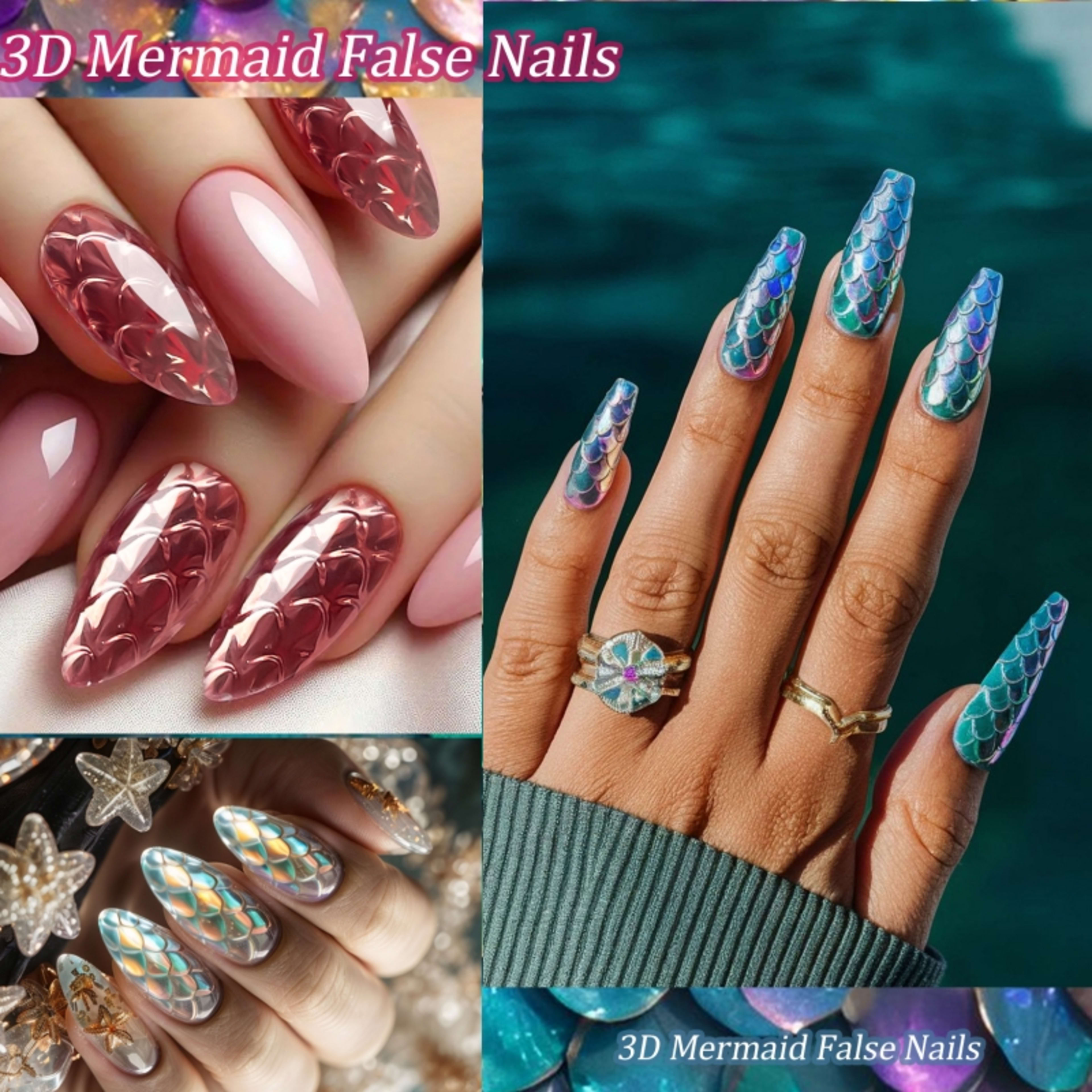 3D Scale Long Shaping Nail Tip 7