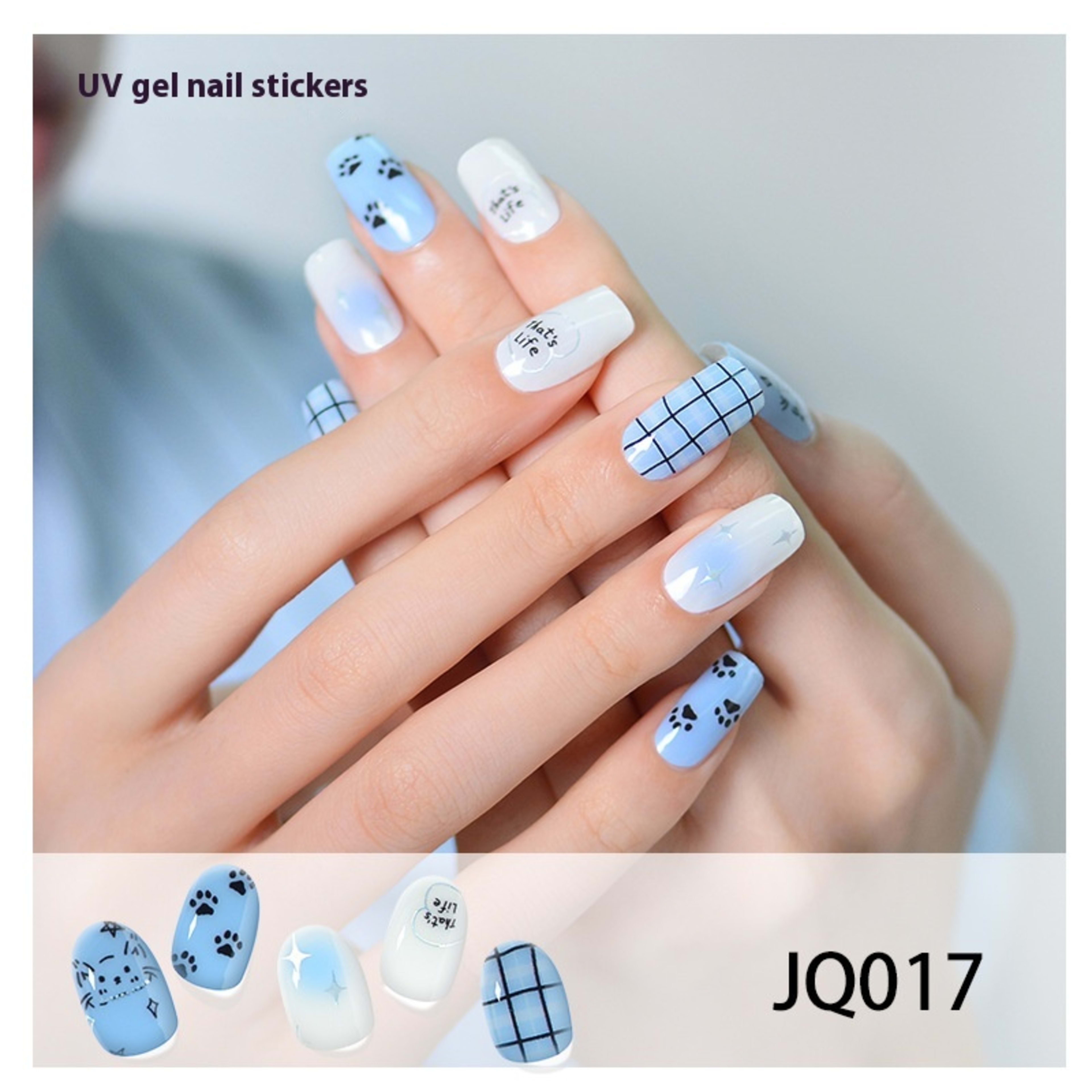 Gel Nail Sticker Light Hardening 28