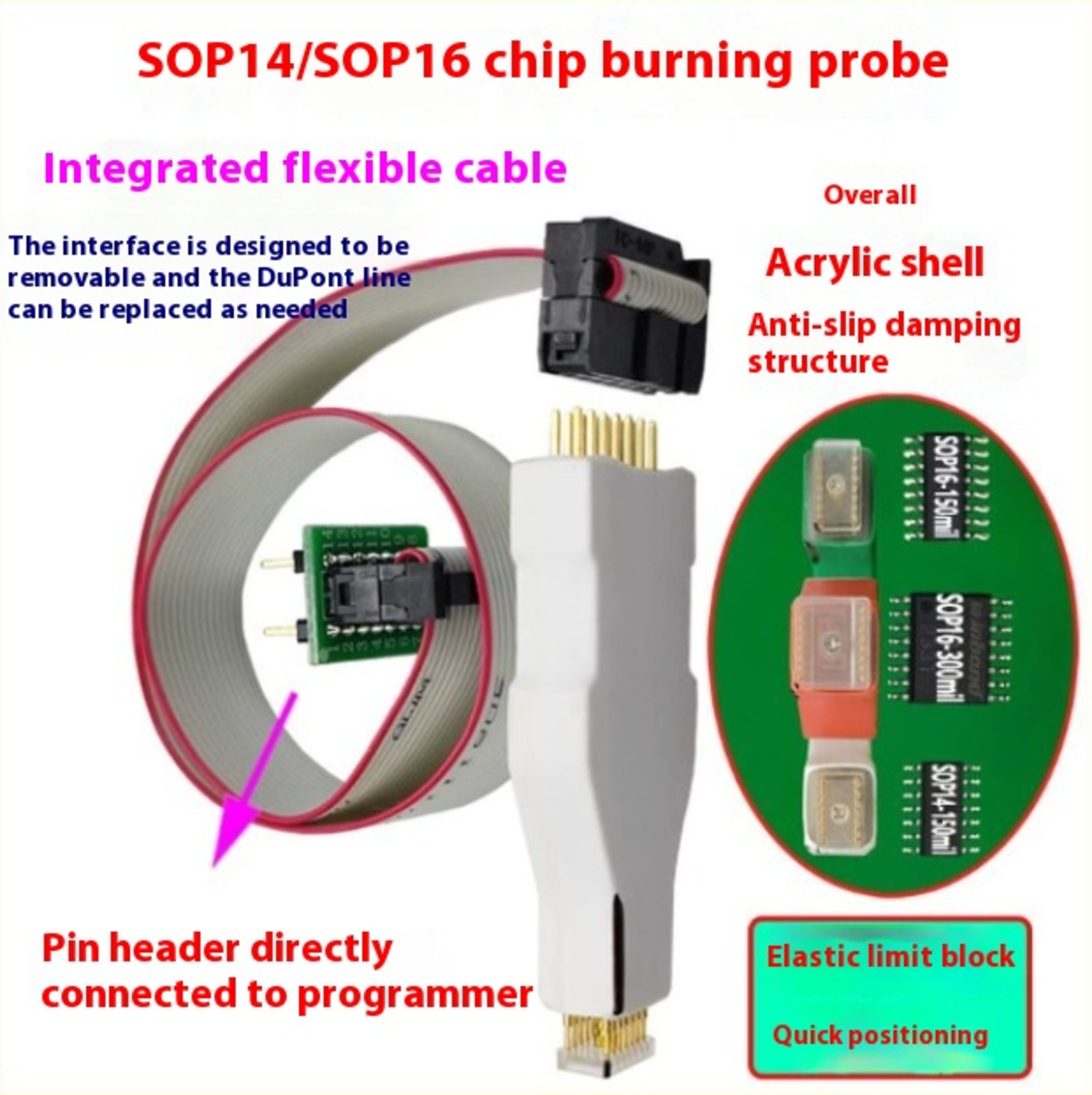 Chip Burning Probe Detachable Wire 5