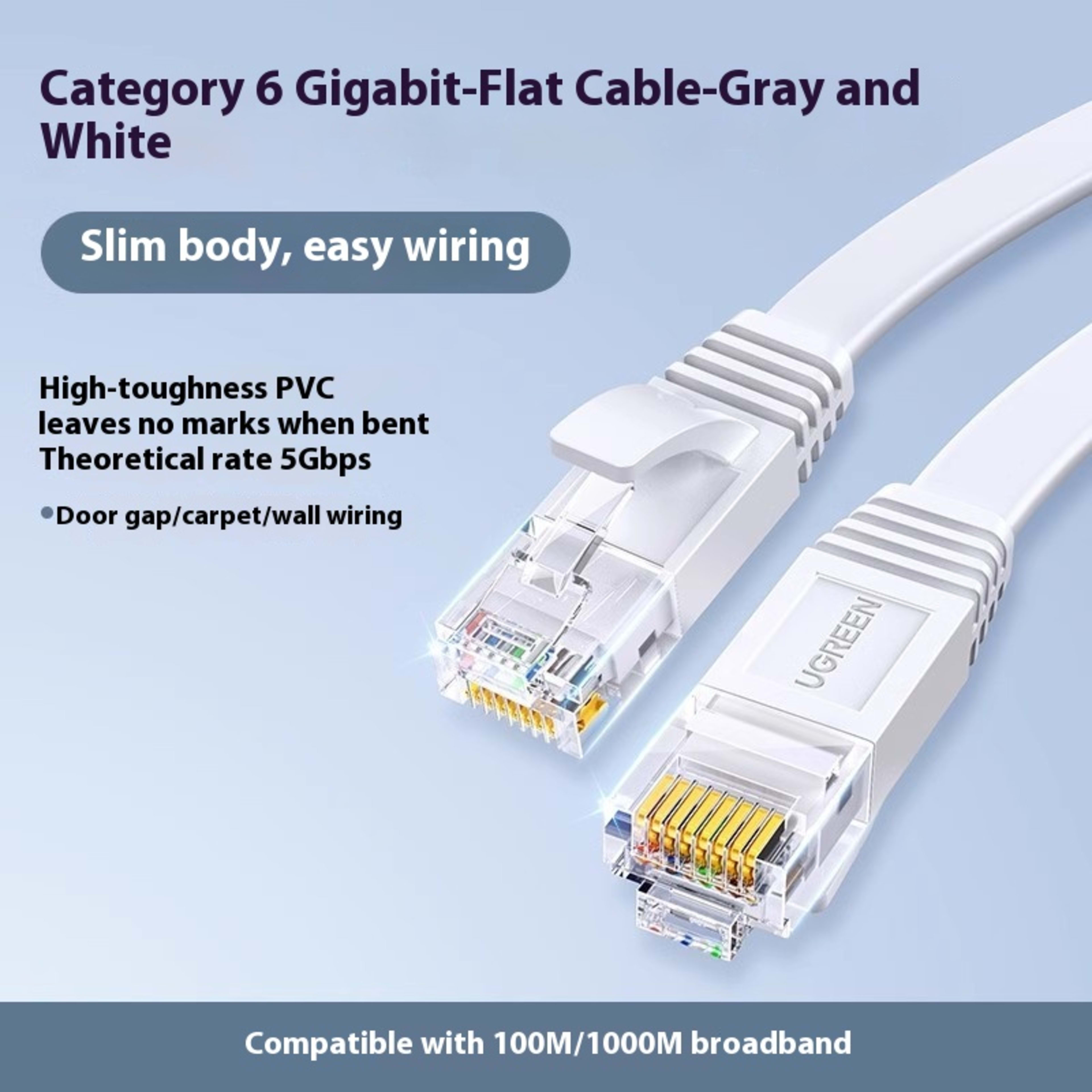 Green Network Cable Household Gigabit Super Six 15