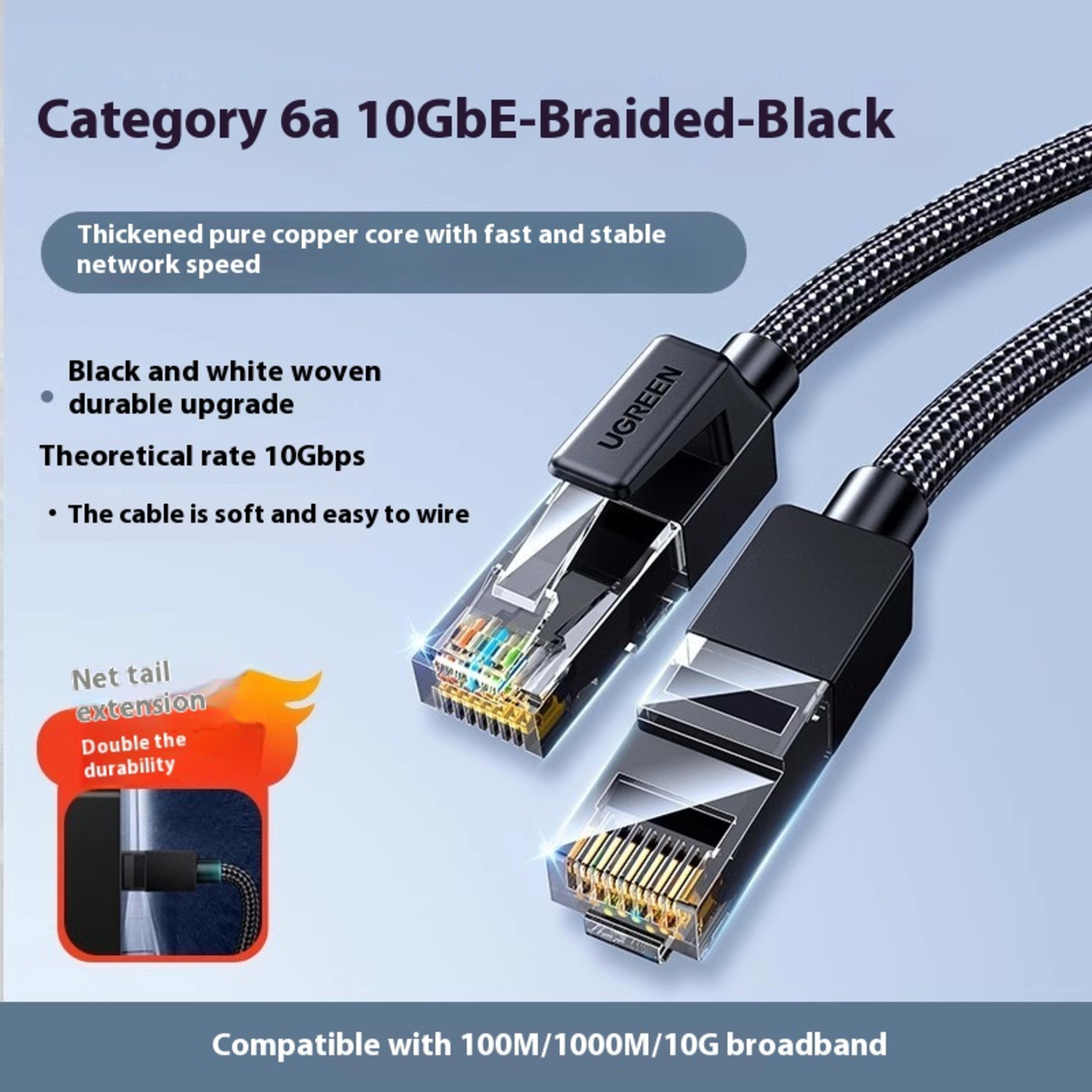 Green Network Cable Household Gigabit Super Six 13