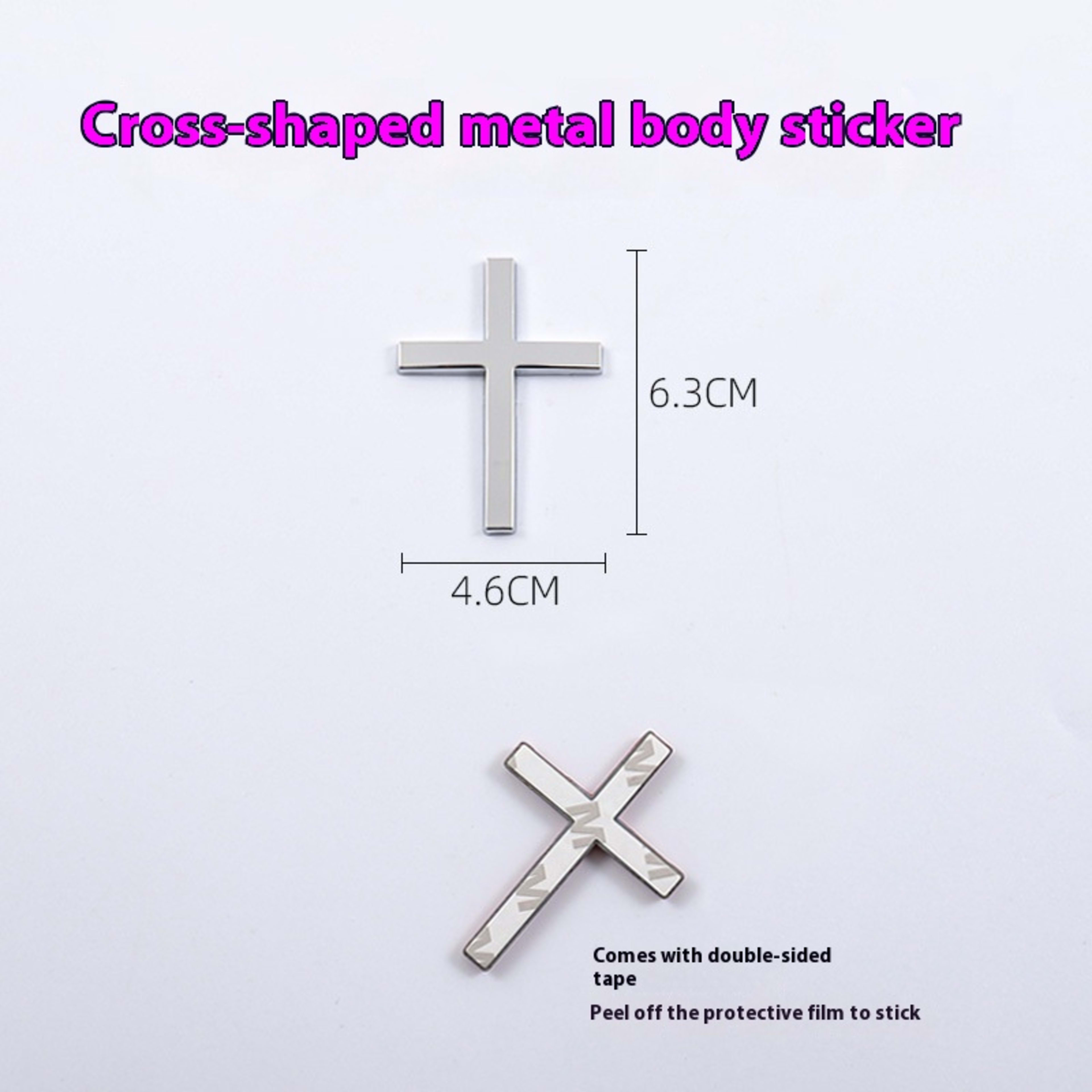 Car Metal Sticker 3D Cross Bumper Stickers 9