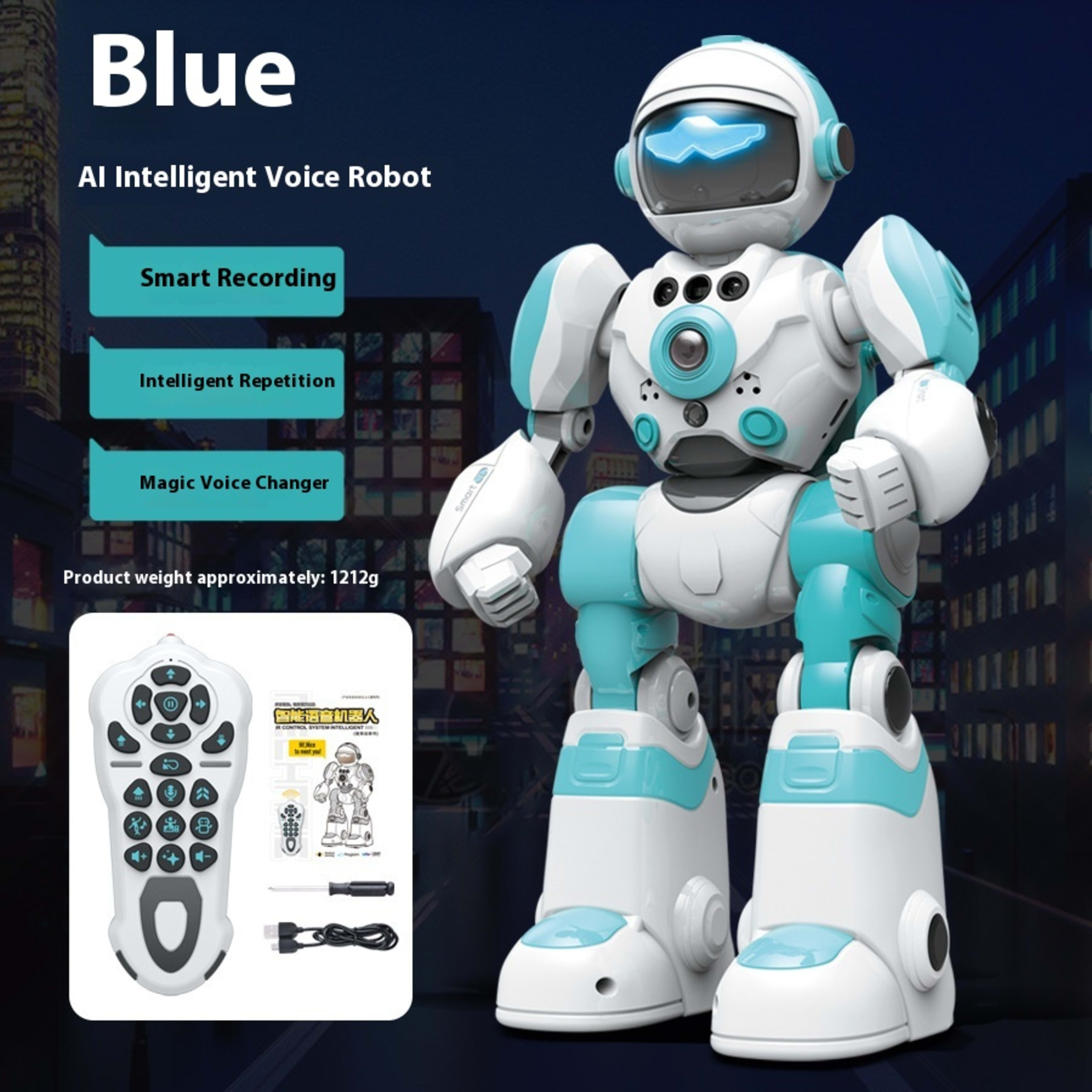 Children's Large Intelligent Remote Control Programming Interactive Robot Model 7