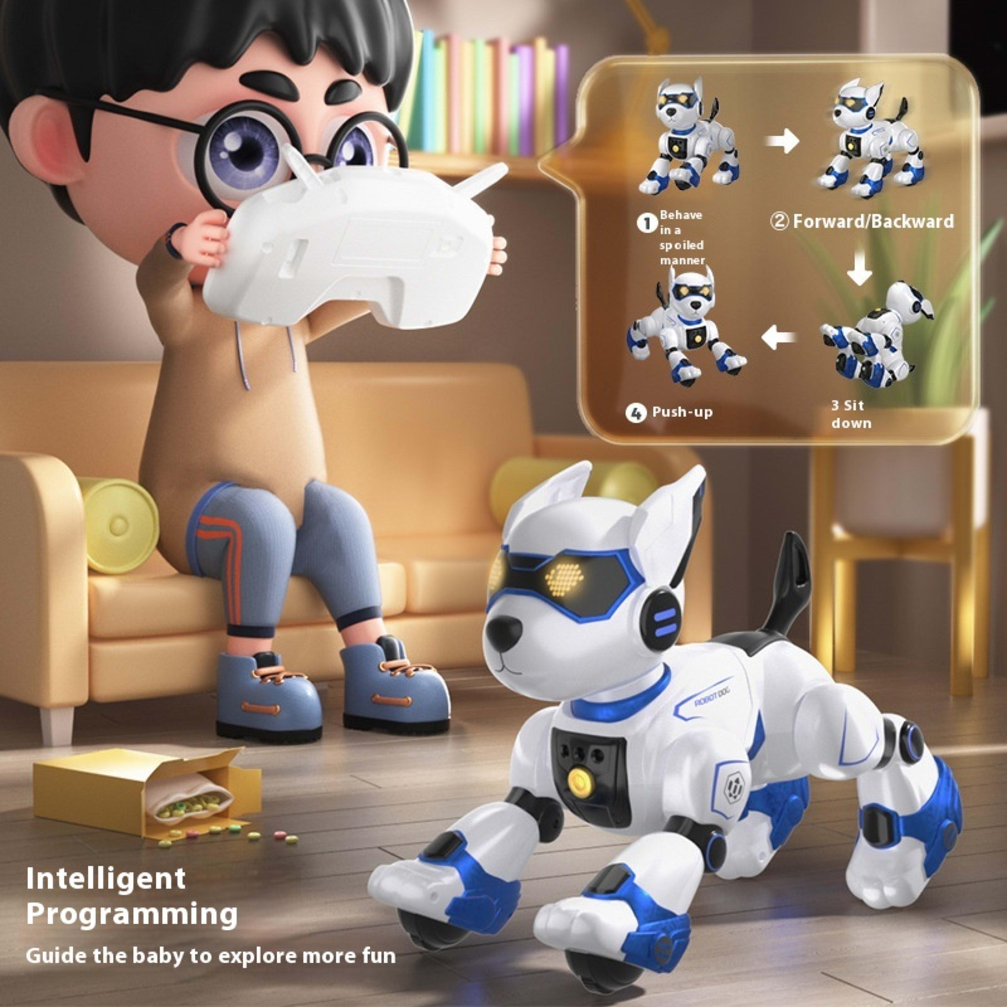 Intelligent Robot Dog Children Voice Control Toy Doggy Remote Control 7