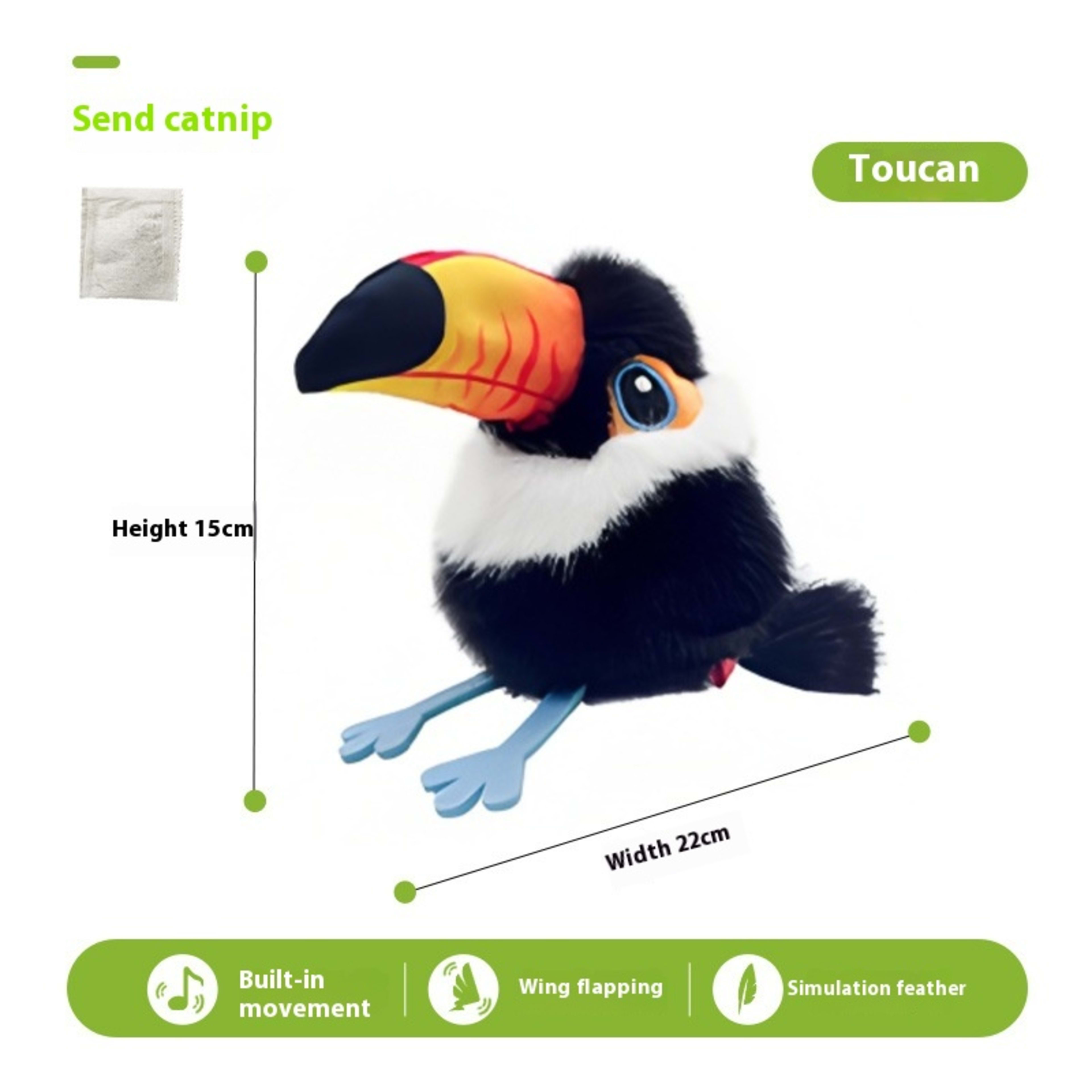 Cross-border Hot Cat Shaking Bird Simulation Bird Cat Toy Self-Hi Relieving Stuffy Electric Sound Sparrow Automatic Funn 5