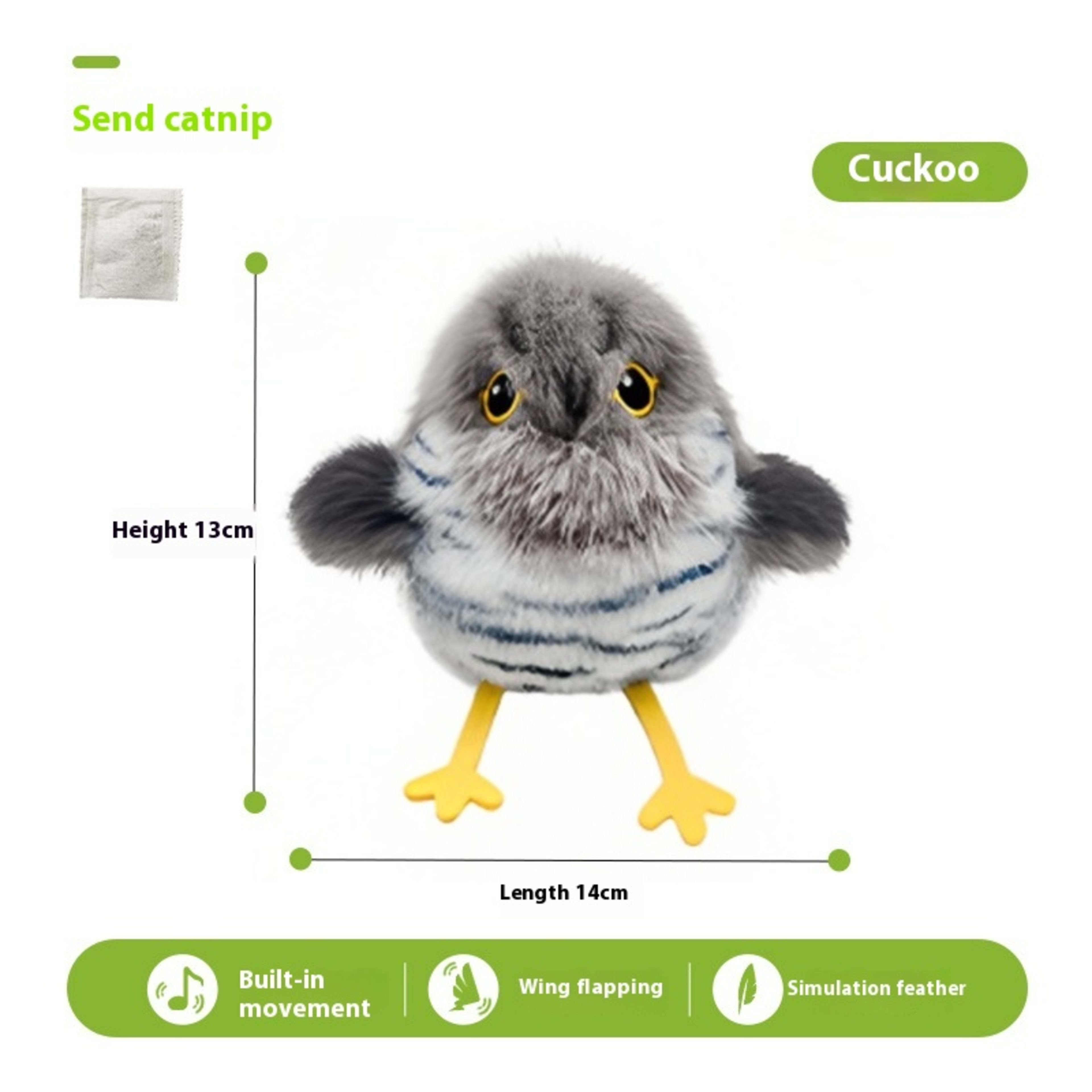 Cross-border Hot Cat Shaking Bird Simulation Bird Cat Toy Self-Hi Relieving Stuffy Electric Sound Sparrow Automatic Funn 6