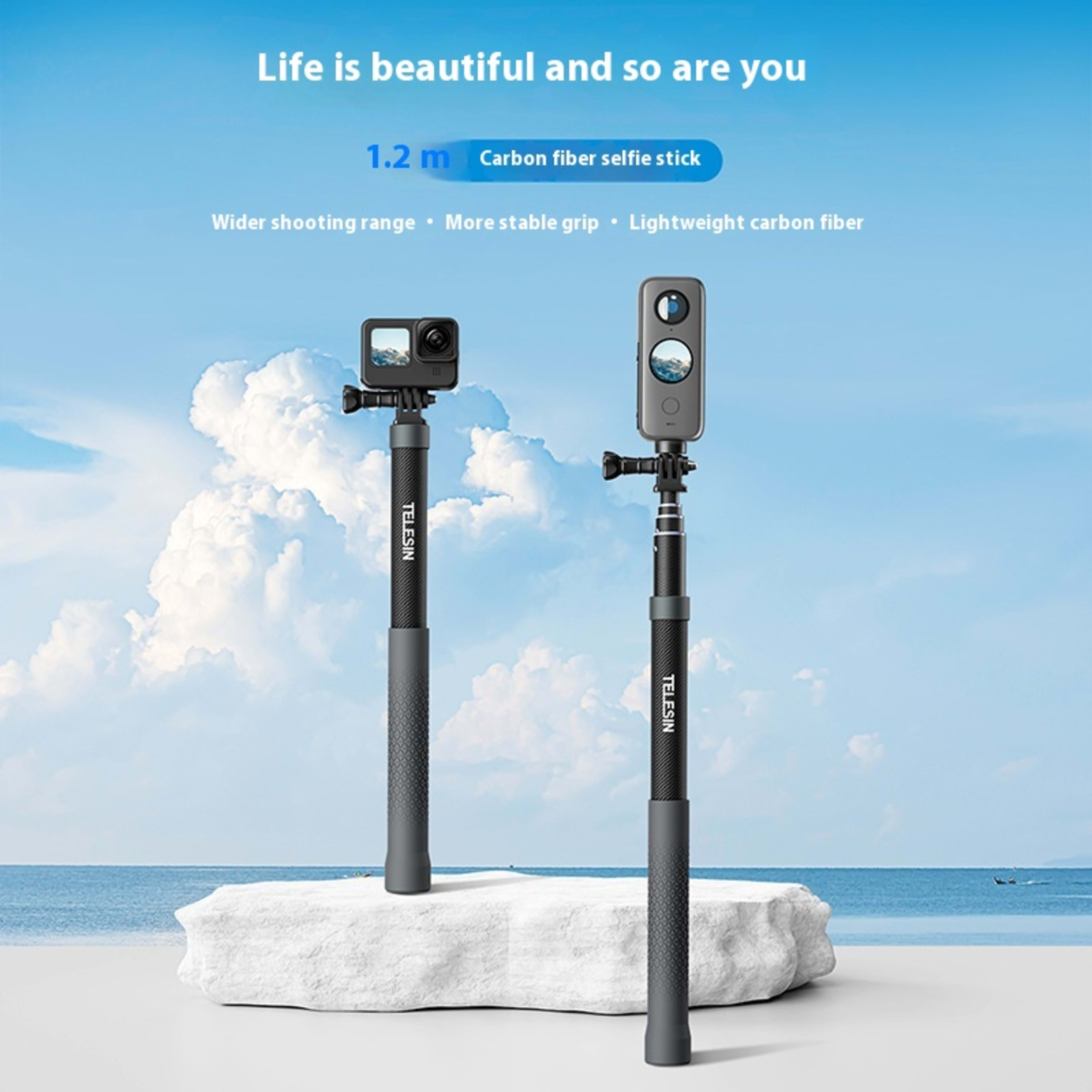 12 M Carbon Fiber Selfie Stick 3