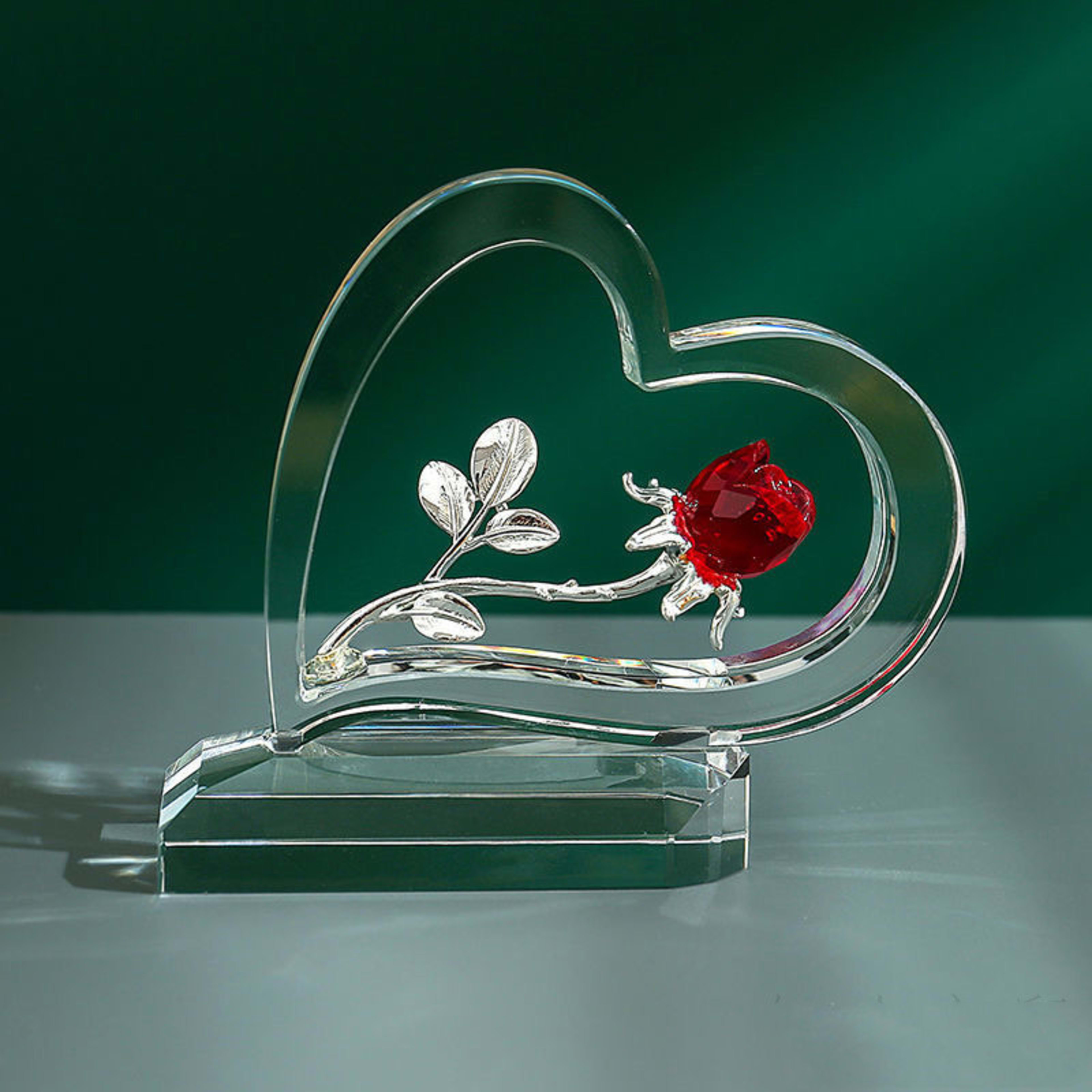 Home Valentine's Day Rose Heart-shaped Ornaments 6